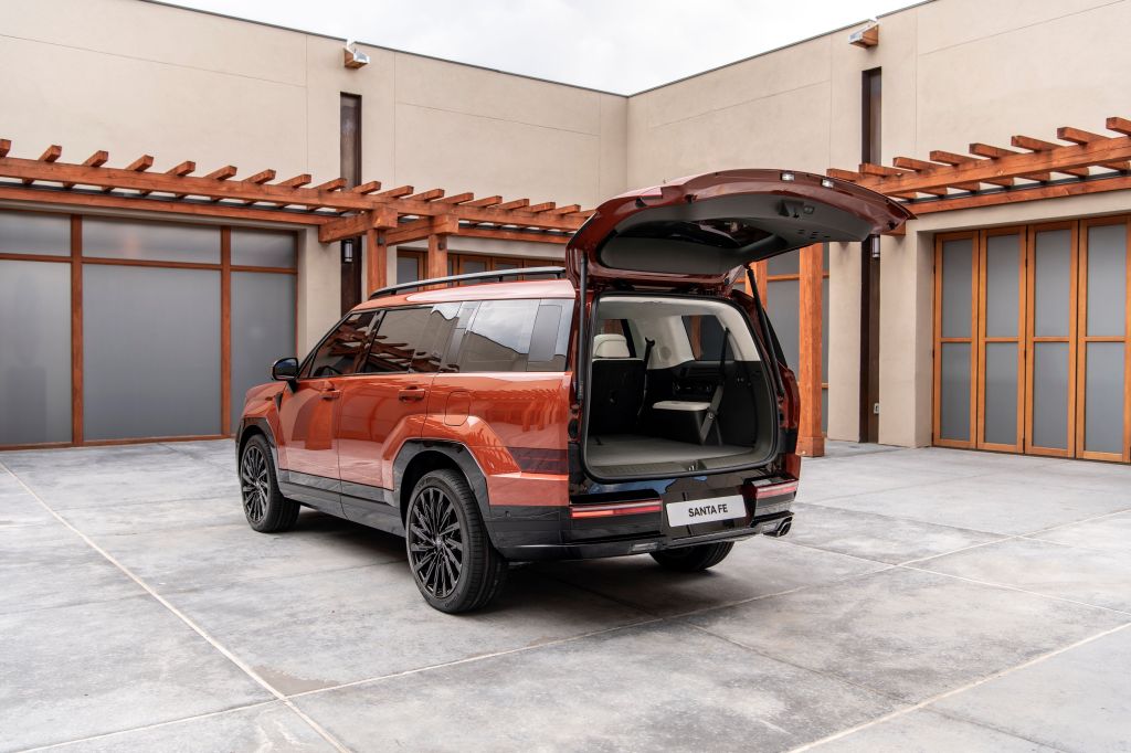 2024 Hyundai Santa Fe rear view with liftgate open