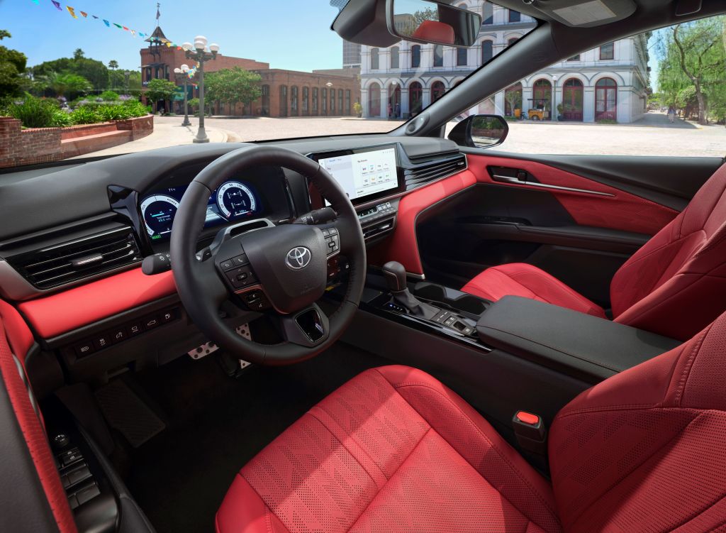 Toyota Camry interior with red seats