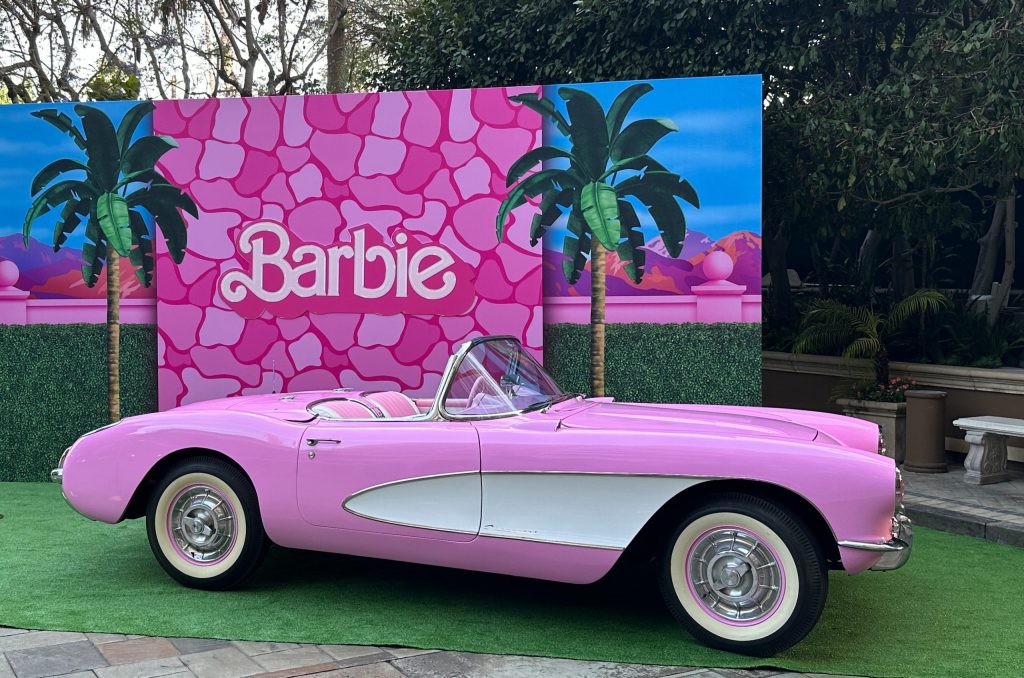 Barbie's pink 1957 Chevy Corvette