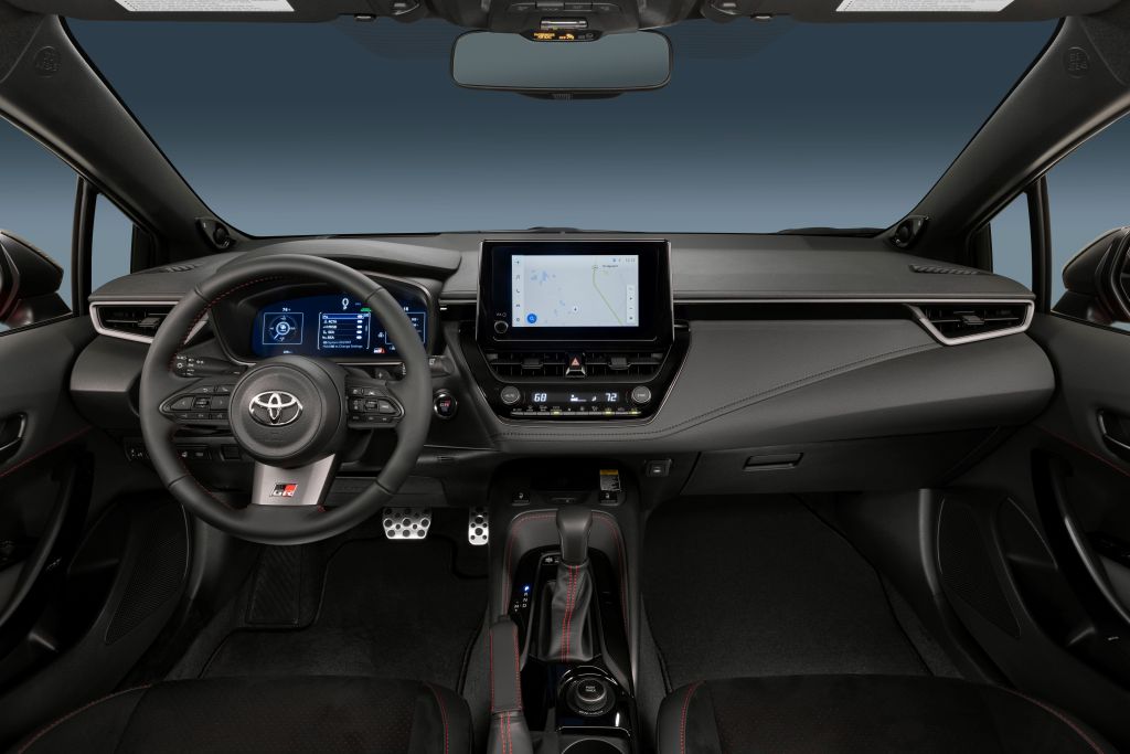 2025 Toyota GR Corolla interior with automatic transmission