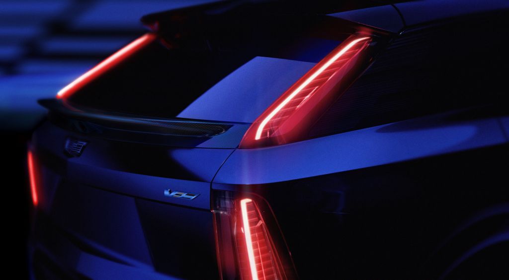 2026 Cadillac Optiq-V teaser image of rear