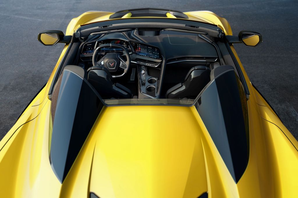 Chevrolet Corvette ZR1 interior from above