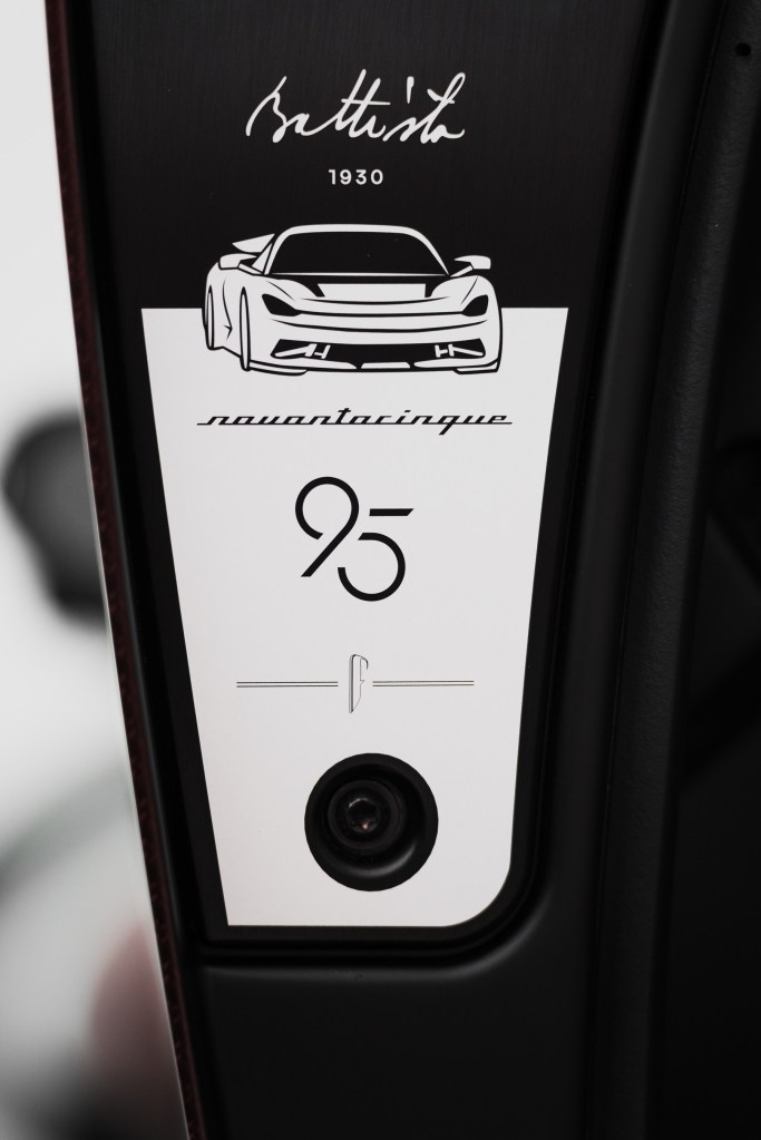 Automobili Battista Novantacinque 95th anniversary plate
