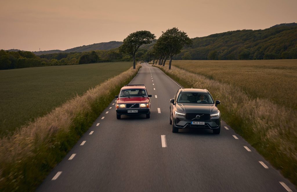 Volvo XC60 alongside Volvo 240
