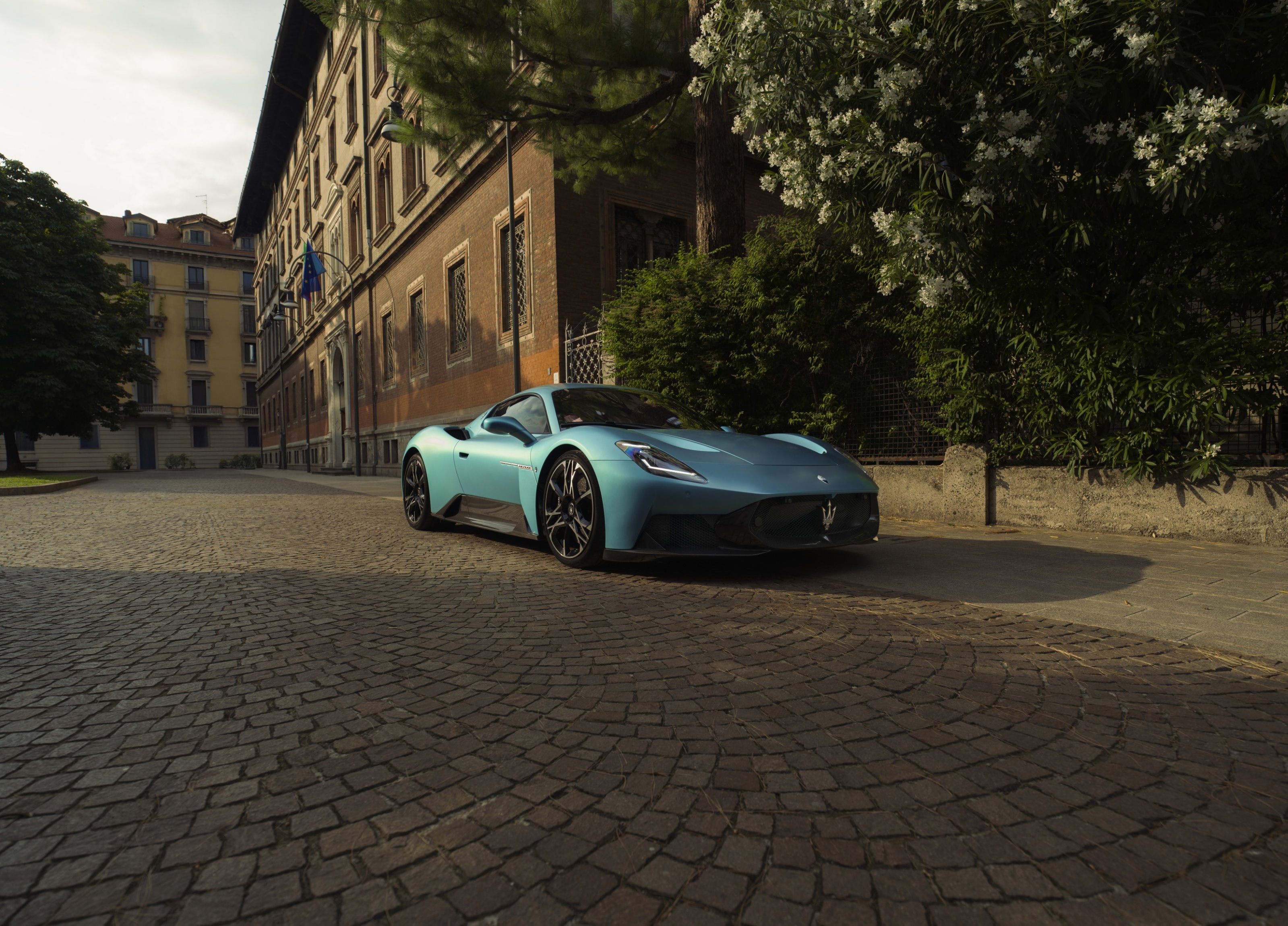 Maserati MCPure on cobble street