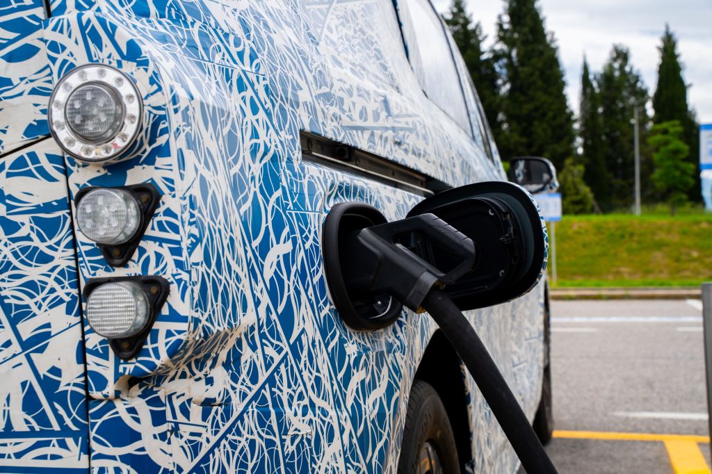 Mercedes-Benz VLE plugged in