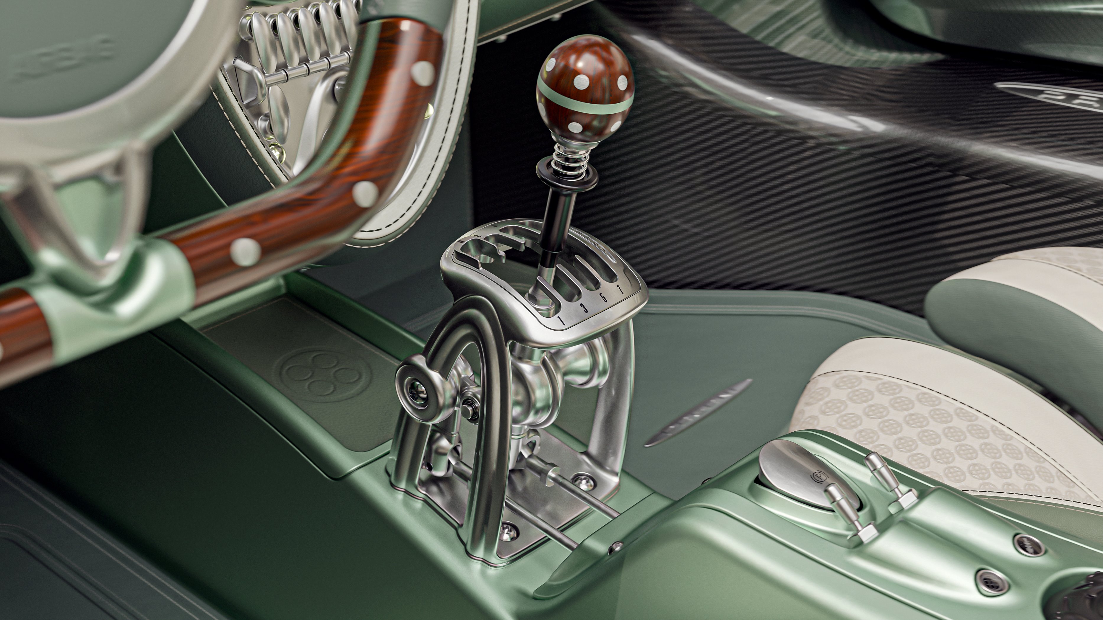 Pagani Huayra Codalunga Speedster's gated manual transmission