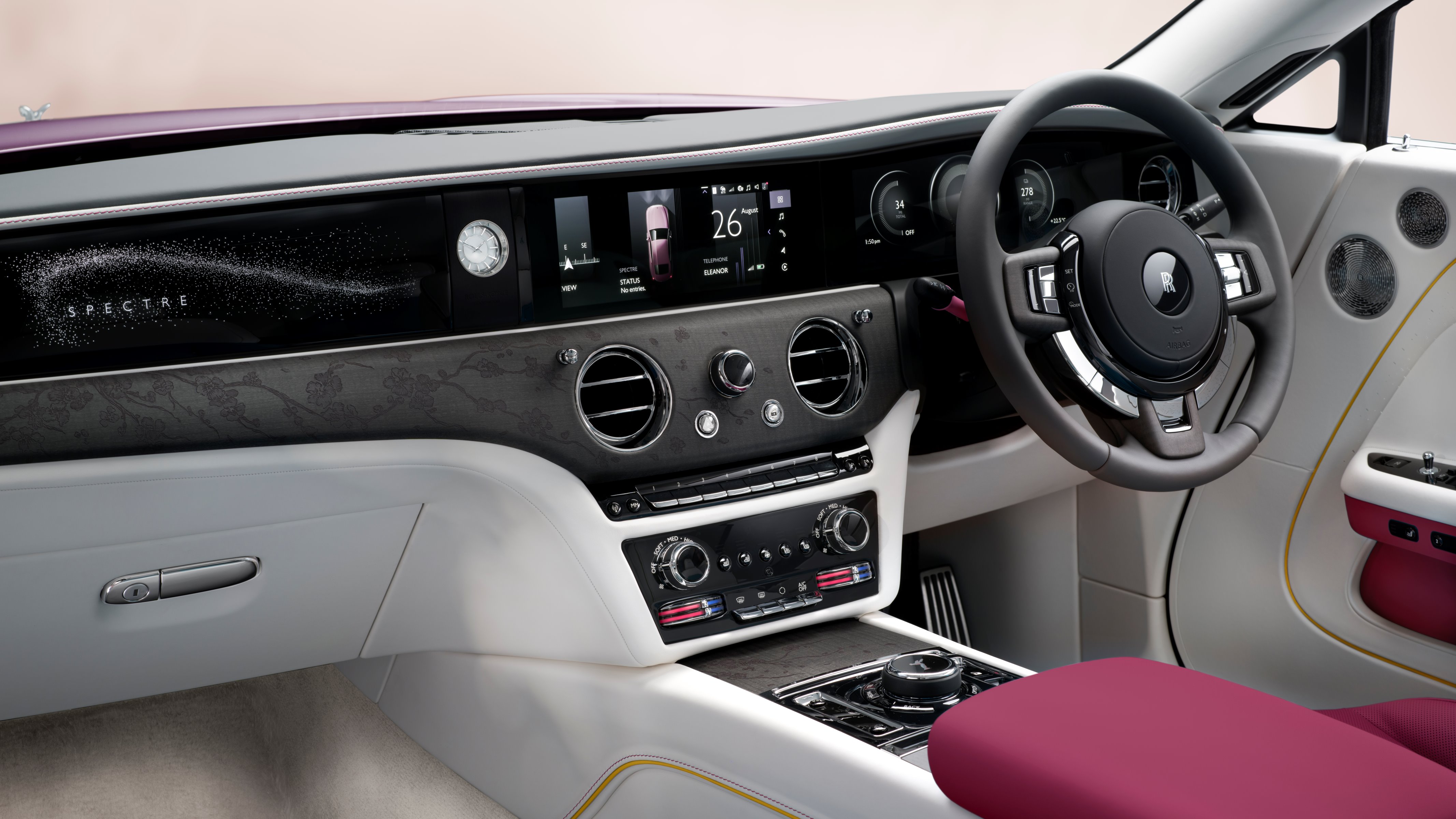 Rolls-Royce Spectre Inspired by Primavera Blossom theme interior front