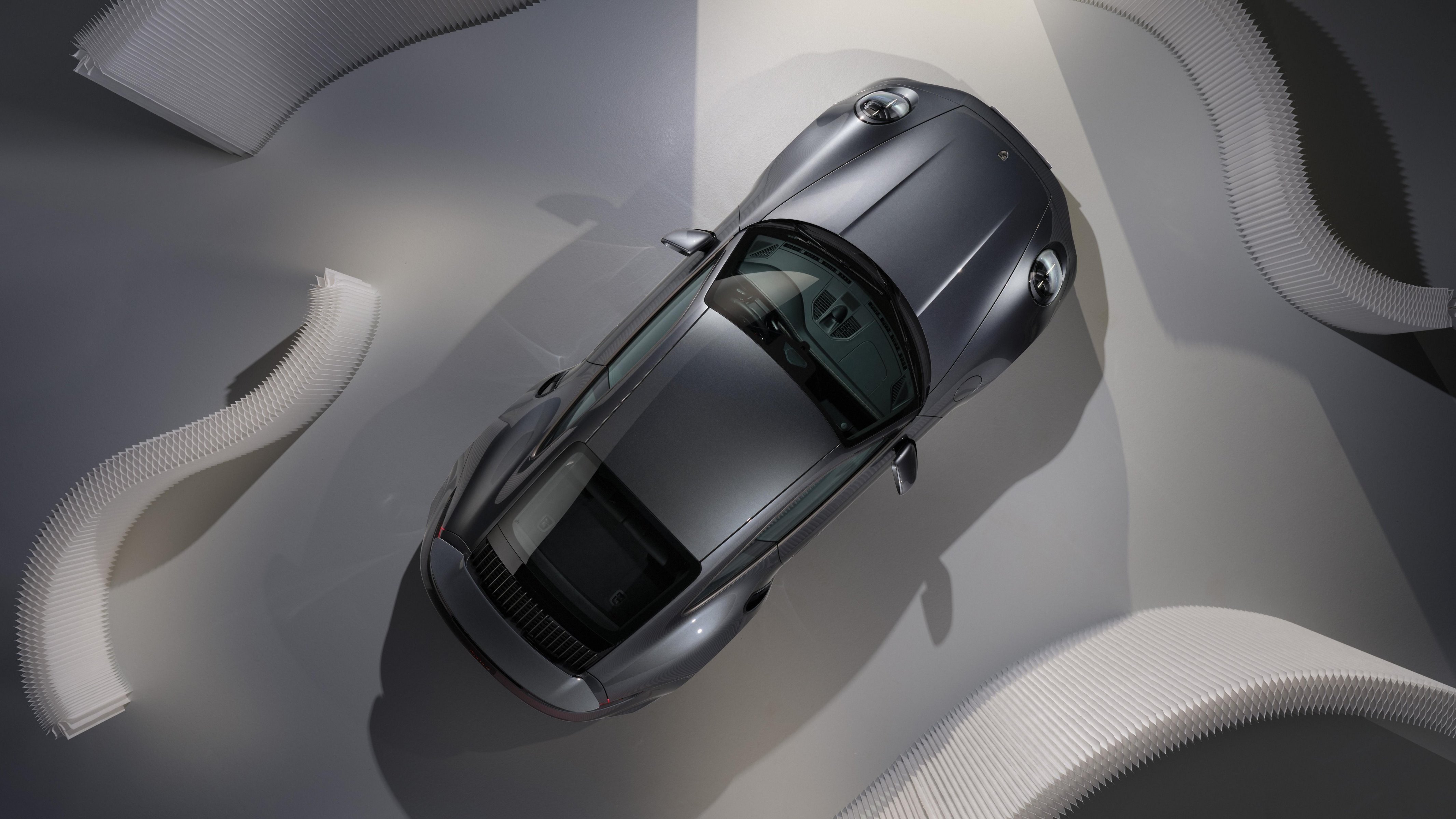 2026 Porsche 911 Turbo S coupe from above