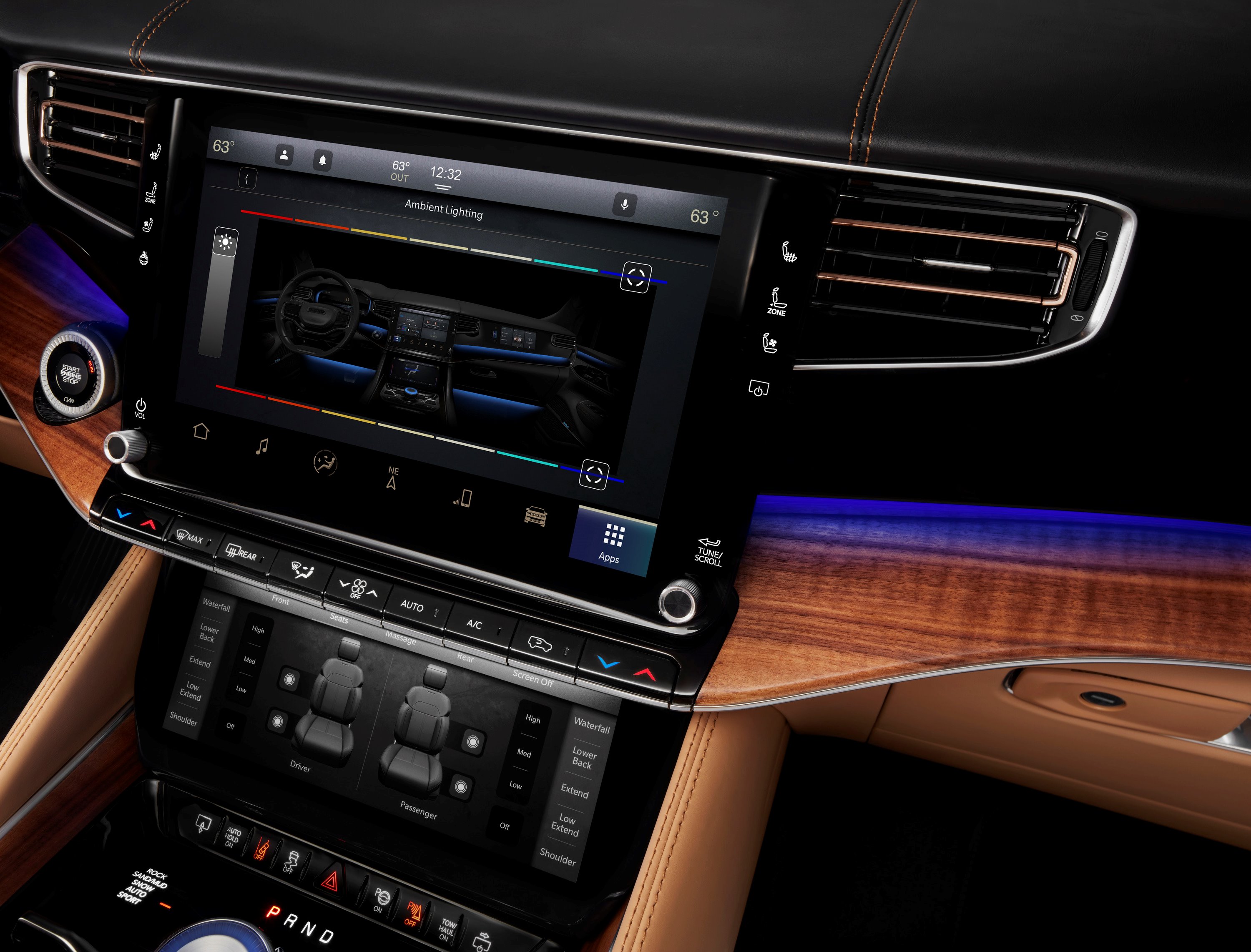 Jeep Grand Wagoneer centre screen