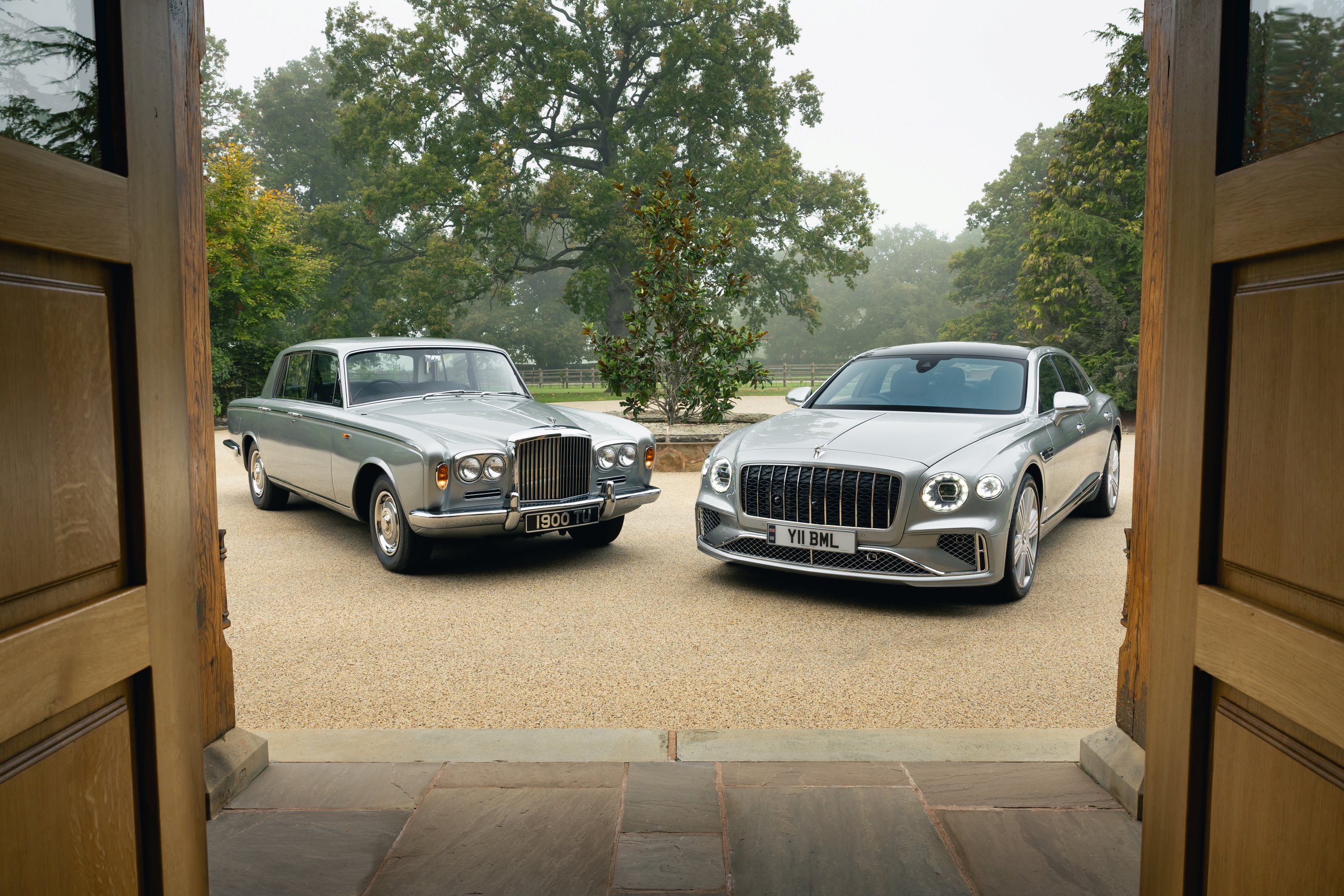 1965 Bentley T Series and 2025 Bentley Flying Spur Azure