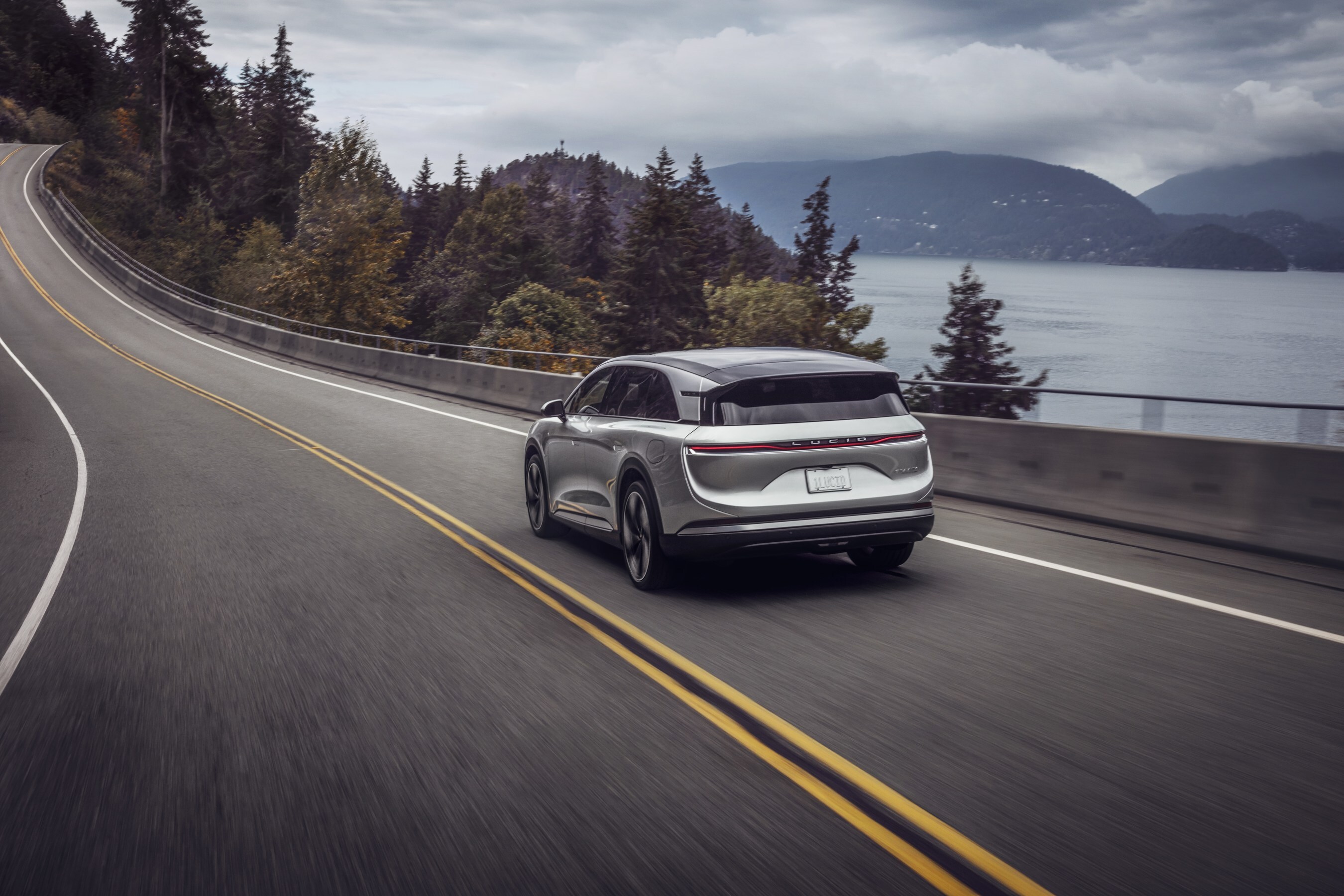 Lucid Gravity Grand Touring on Sea to Sky Highway