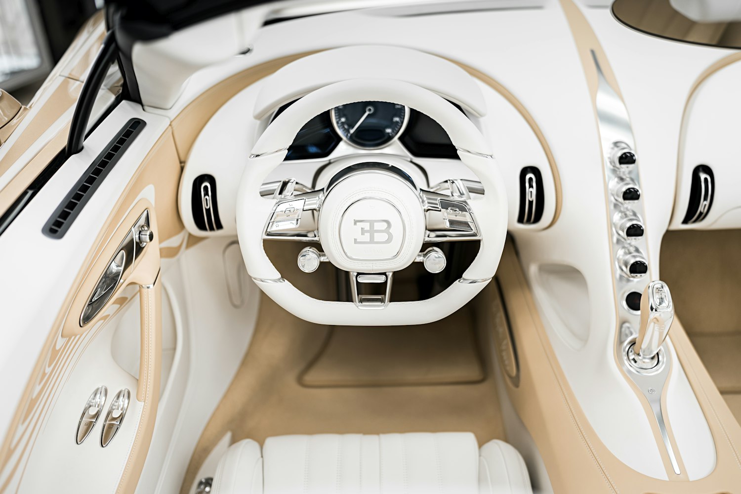 Bugatti Mistral La Perle Rare driver area