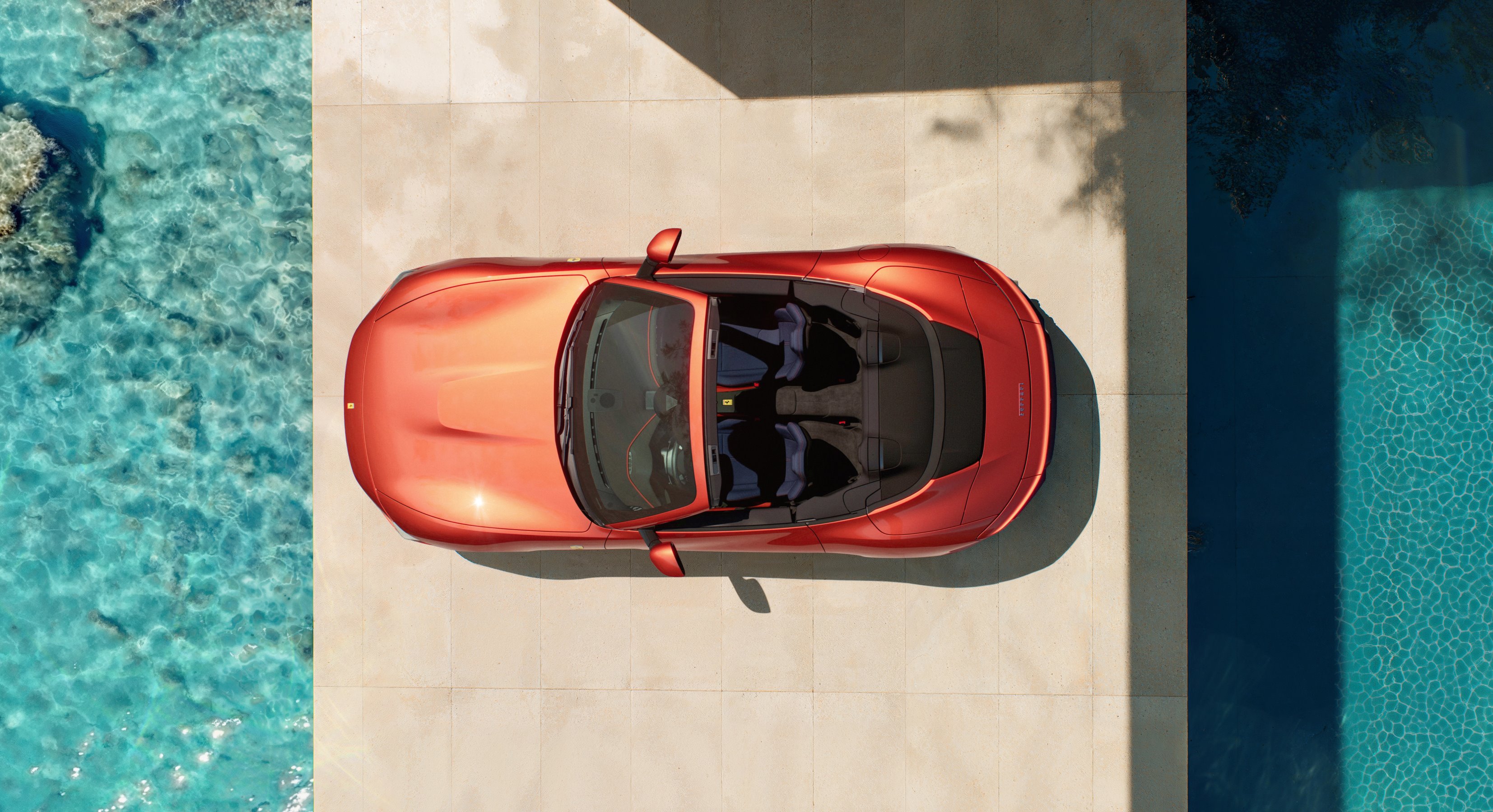 Ferrari Amalfi Spider top-down view