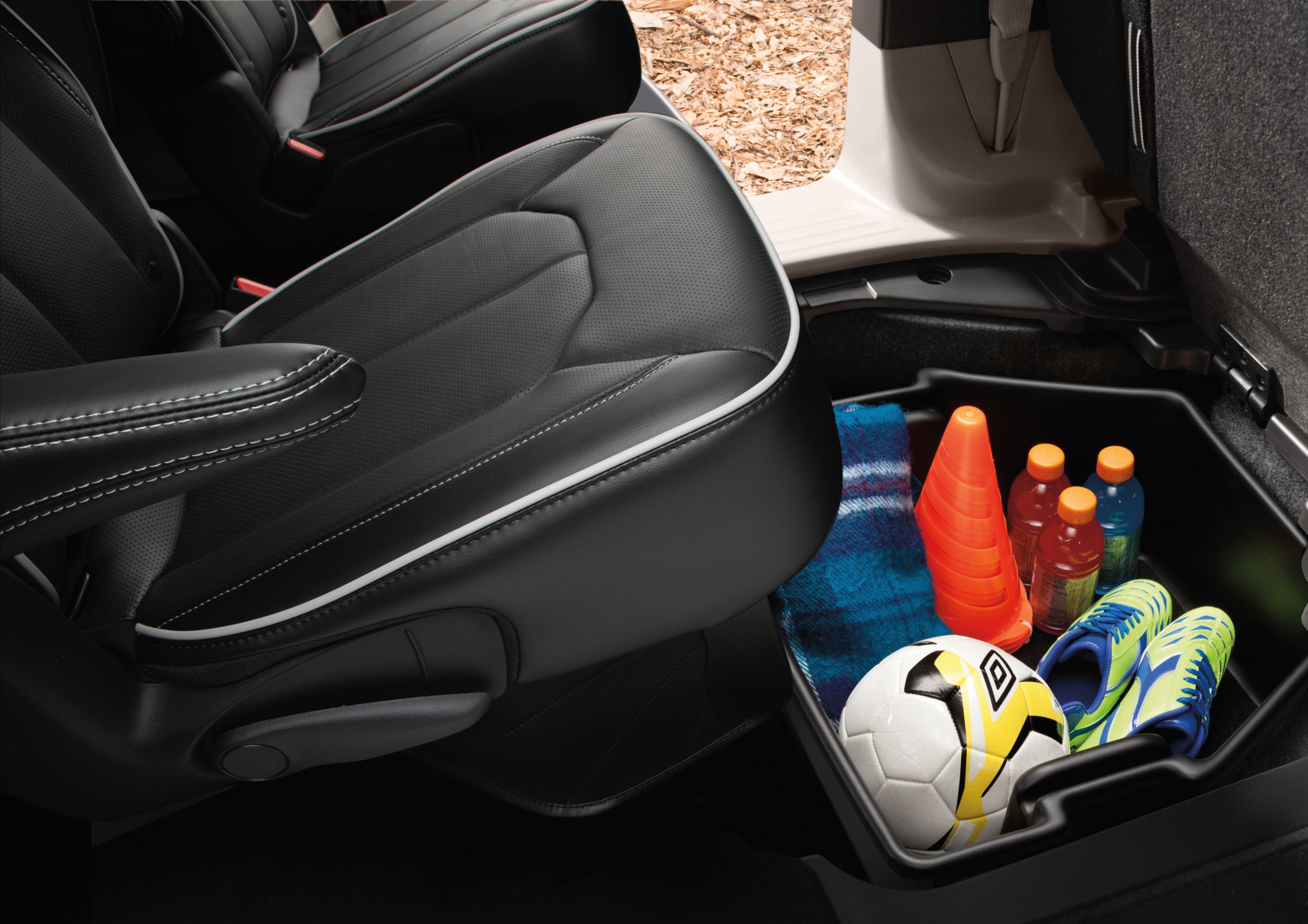 2027 Chrysler Pacifica Stow 'n Go storage compartment