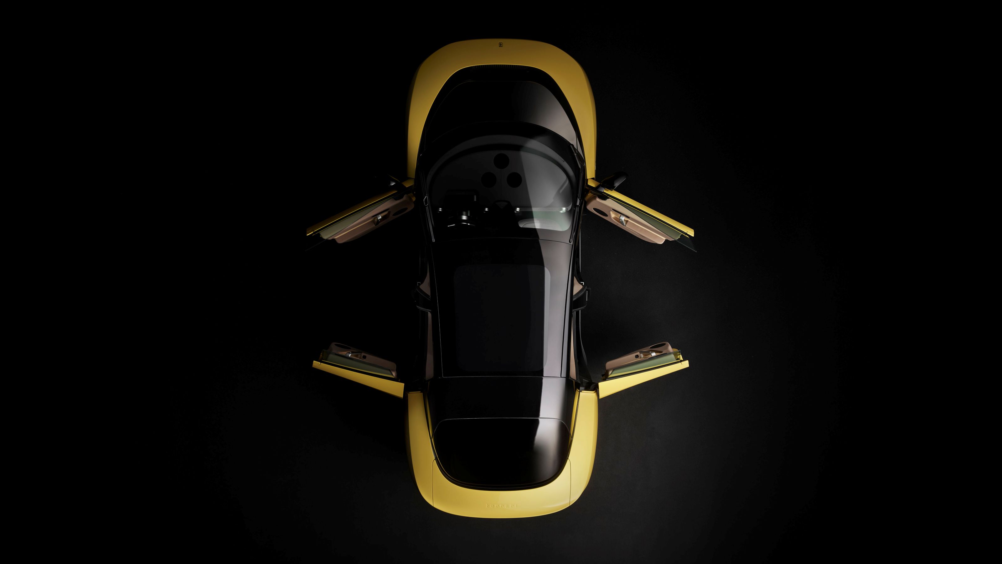 Ferrari Luce from above with doors open