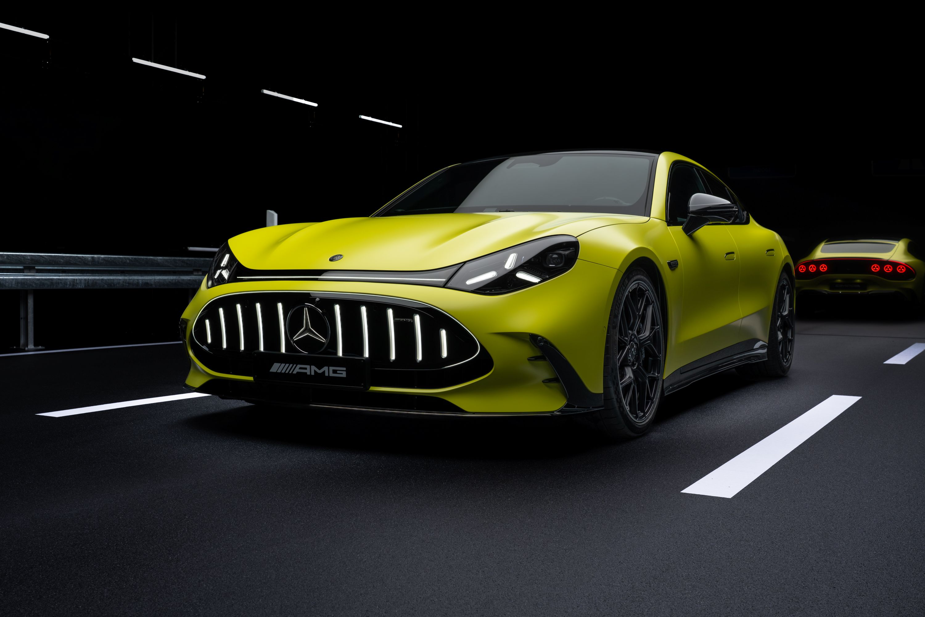 Mercedes-AMG GT 4-Door Coupe front and side