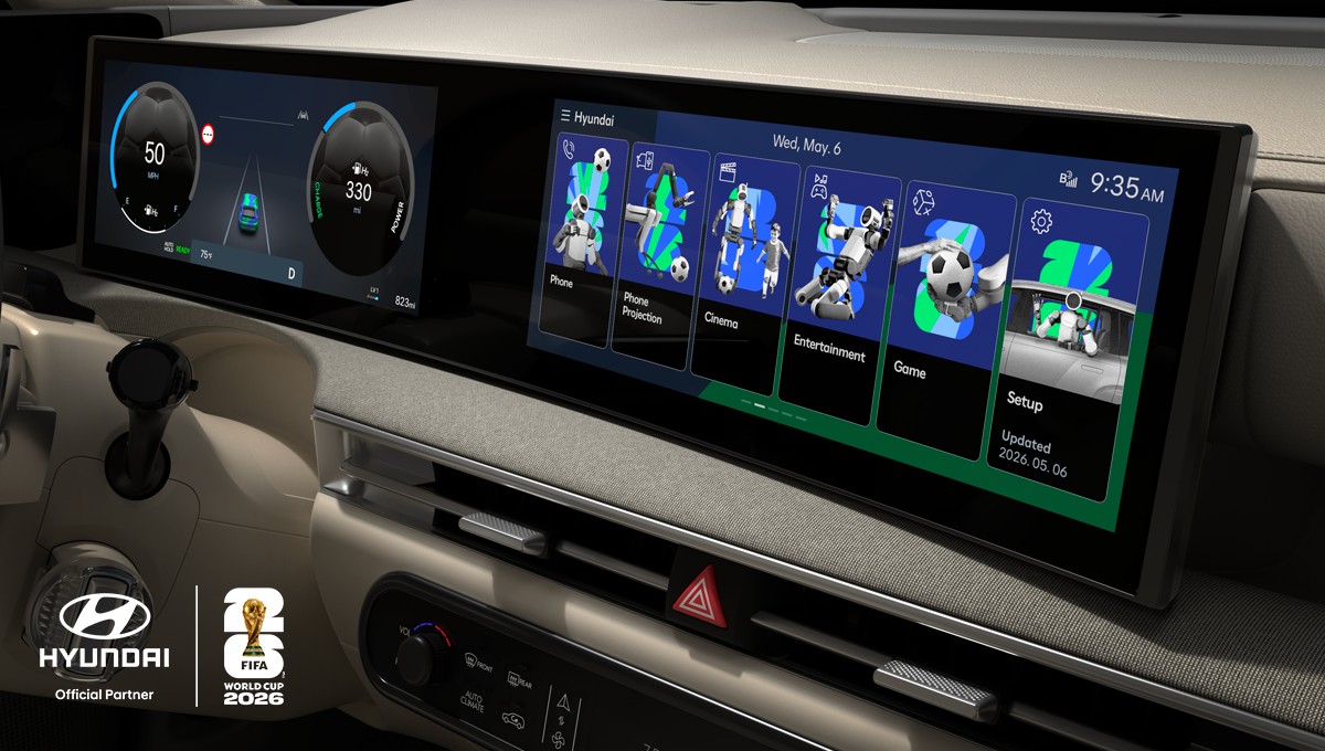 Hyundai FIFA World Cup theme on display screen