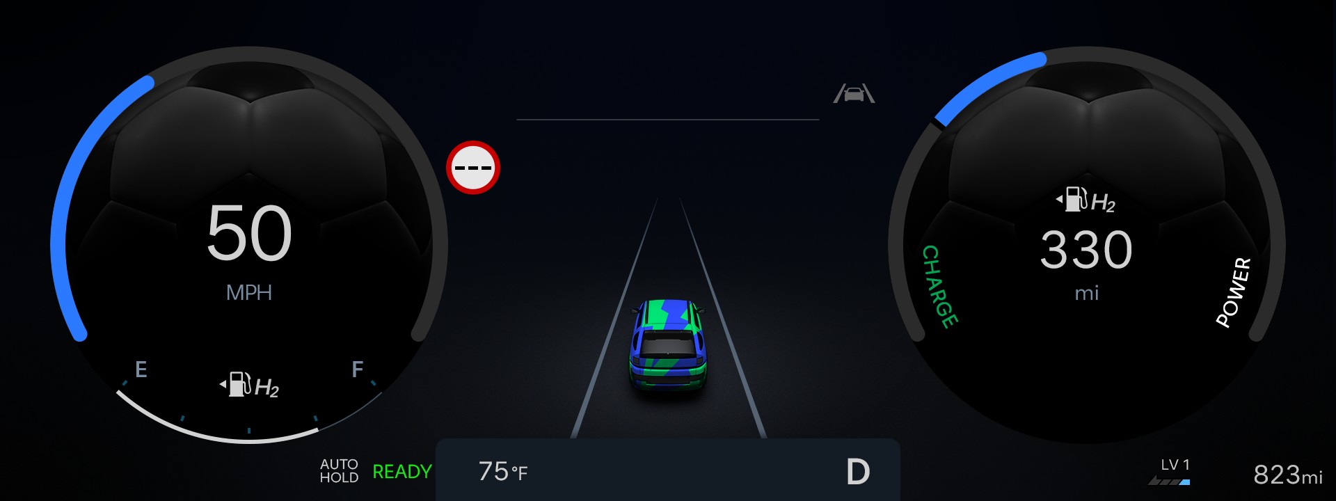 Hyundai FIFA World Cup theme on driver display