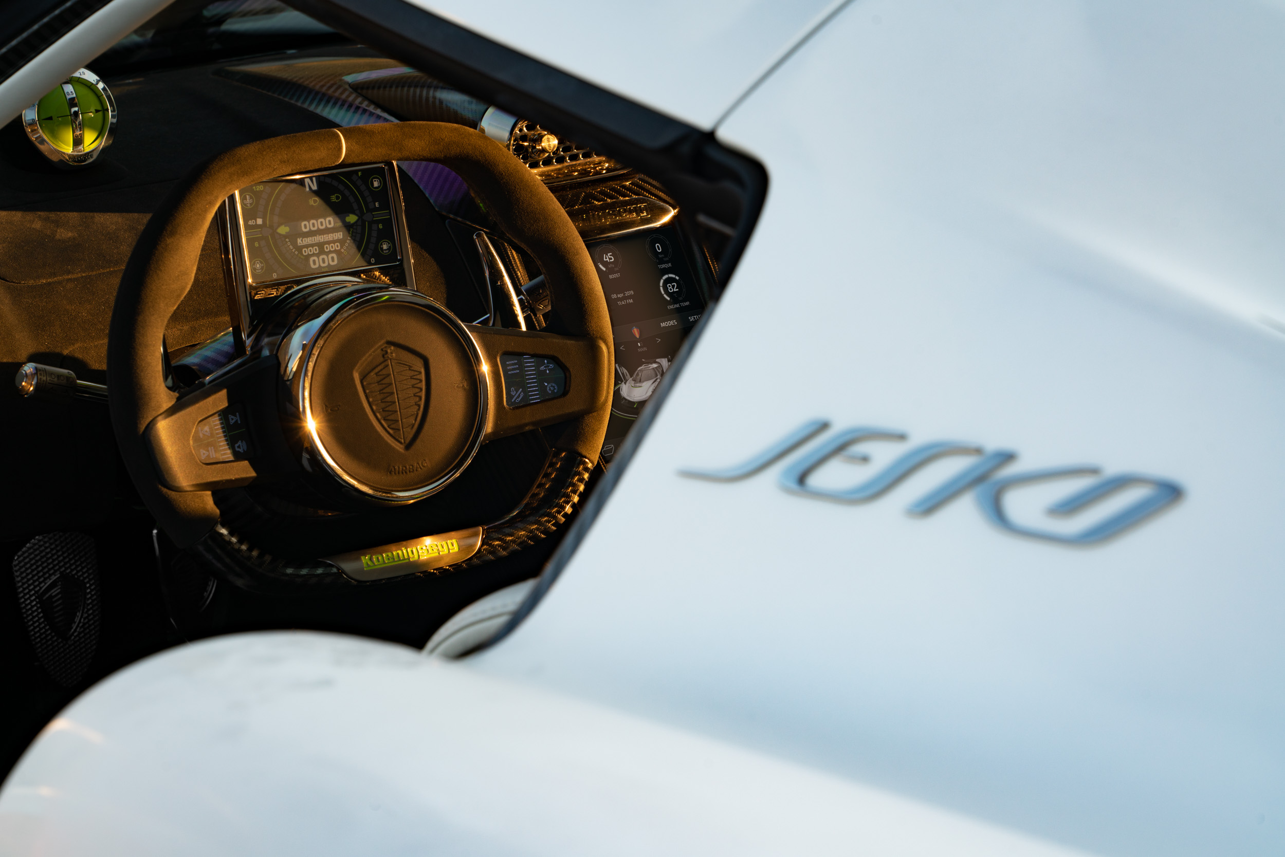 Closeup of Koenigsegg Jesko side