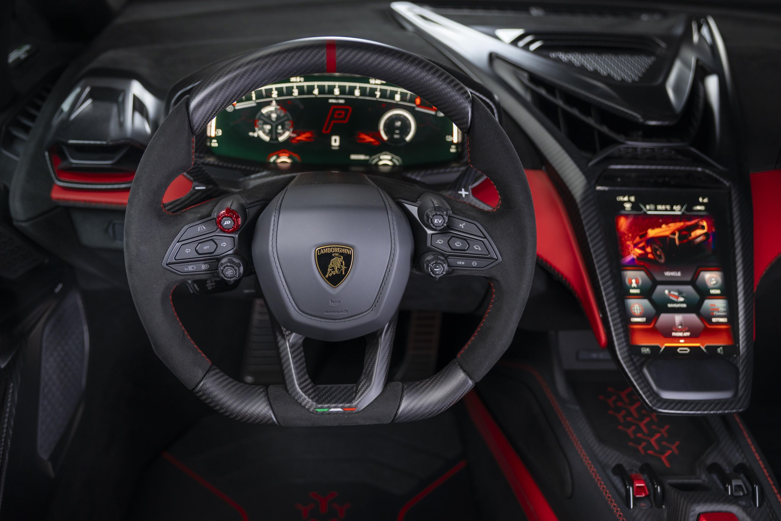 Lamborghini Fenomeno Roadster steering wheel