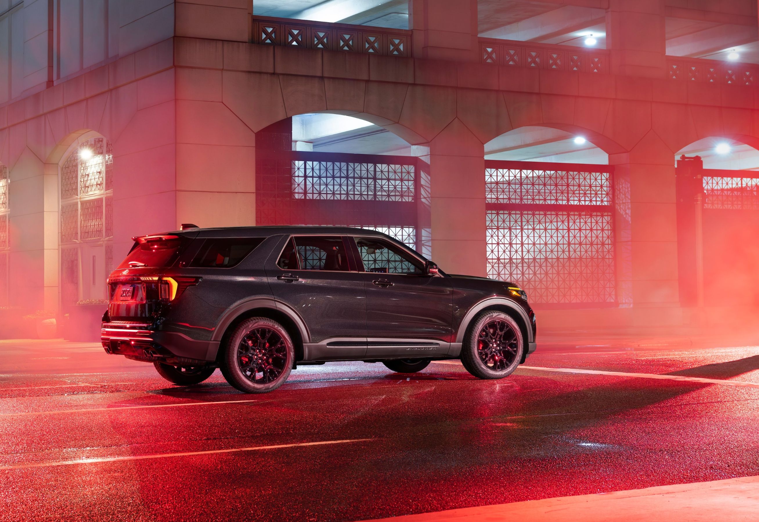 2027 Ford Explorer ST with Sinister package rear and side
