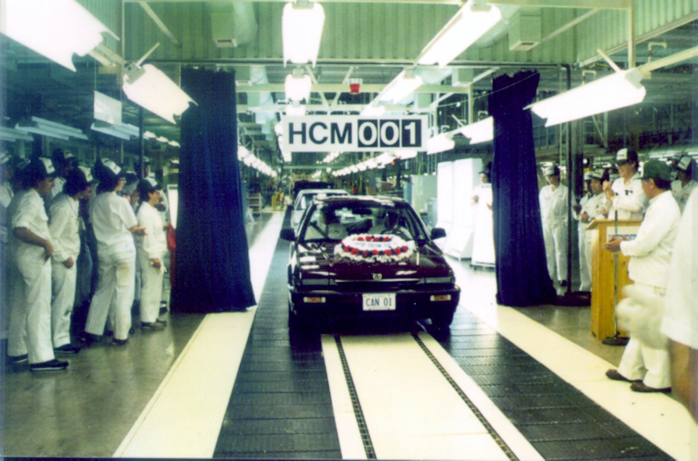 Honda Accord rolls off Alliston assembly line n 1986