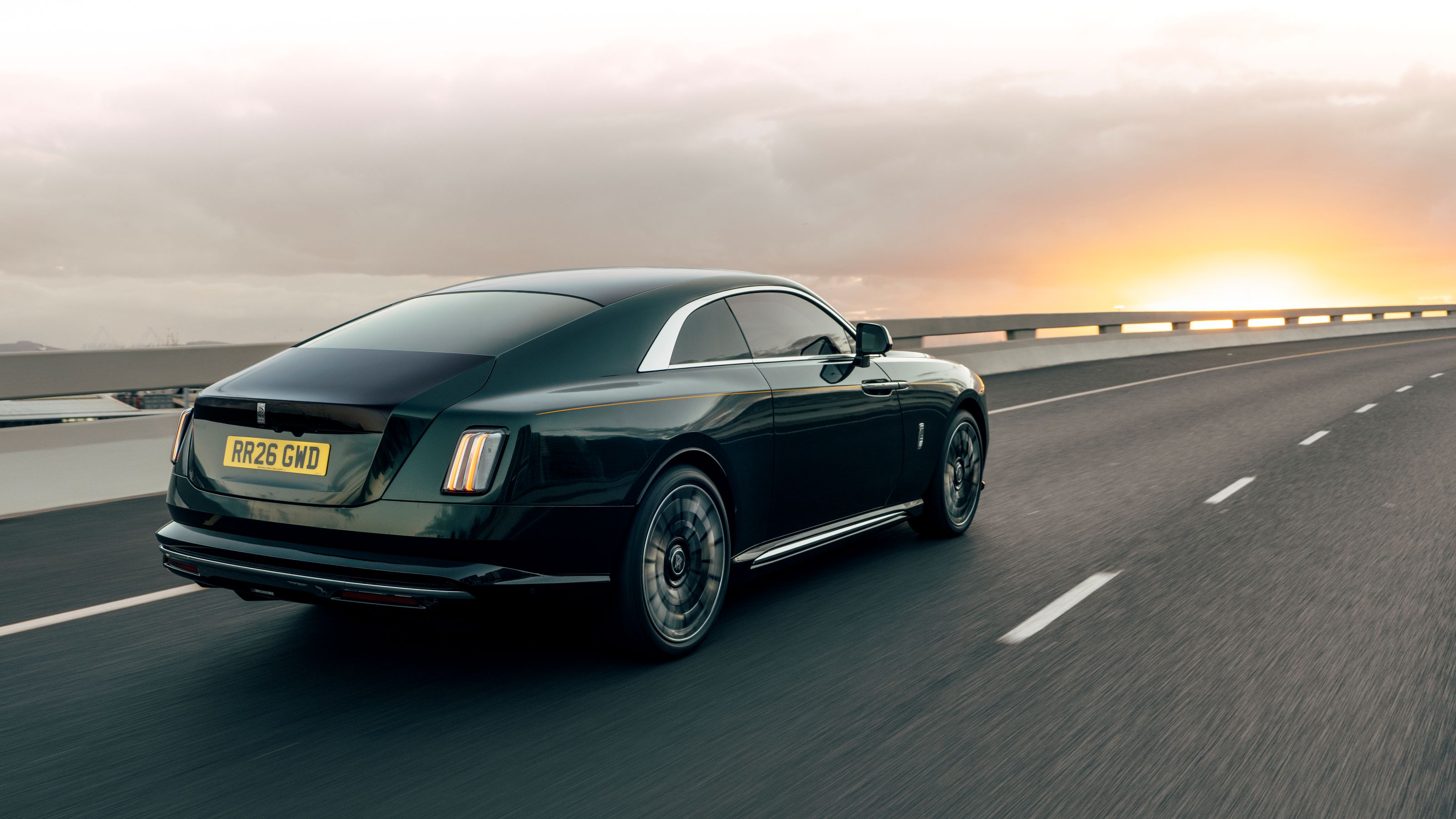 Rolls-Royce Spectre Series II driving rear