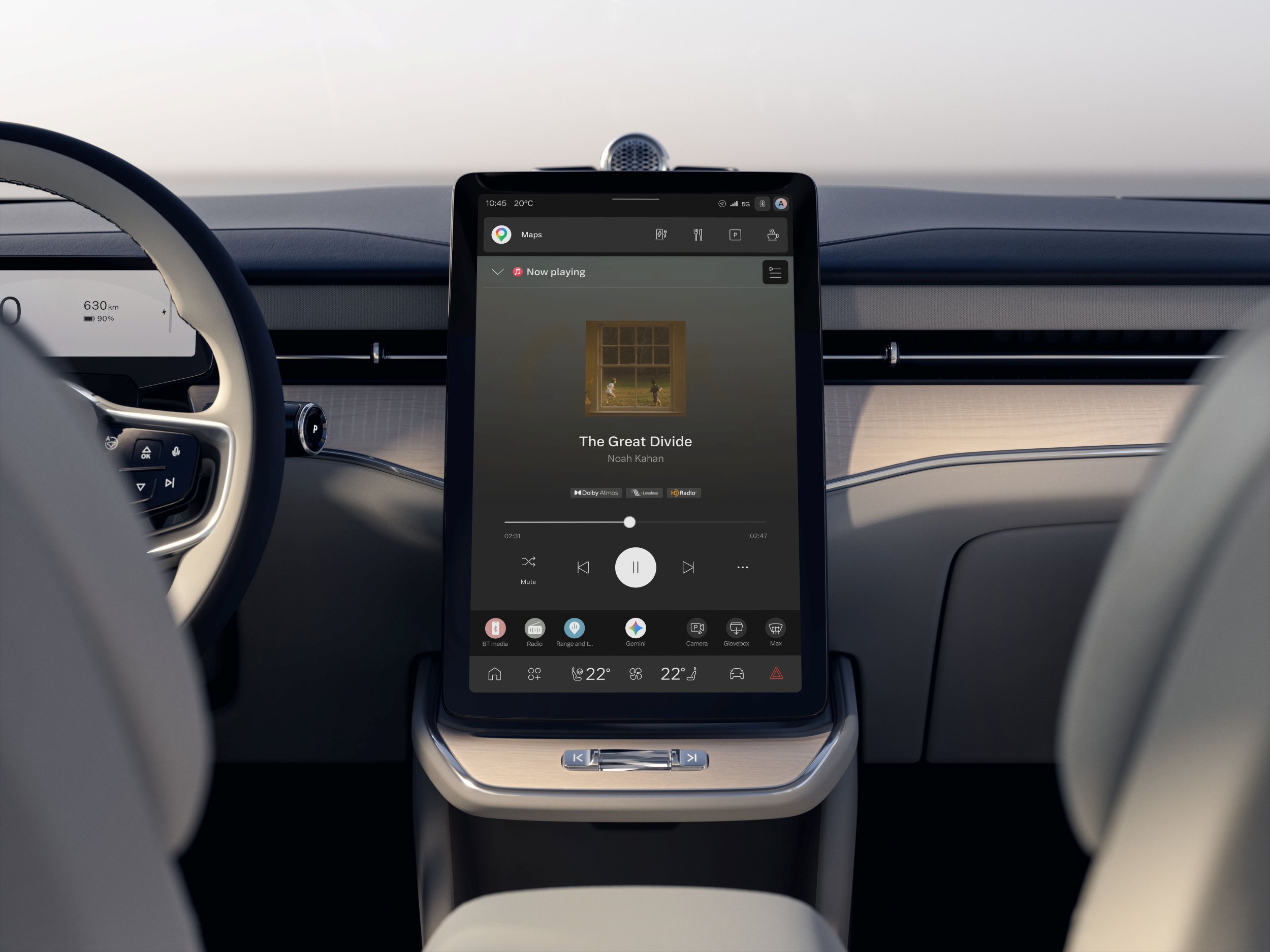 Apple Music on Volvo infotainment screen
