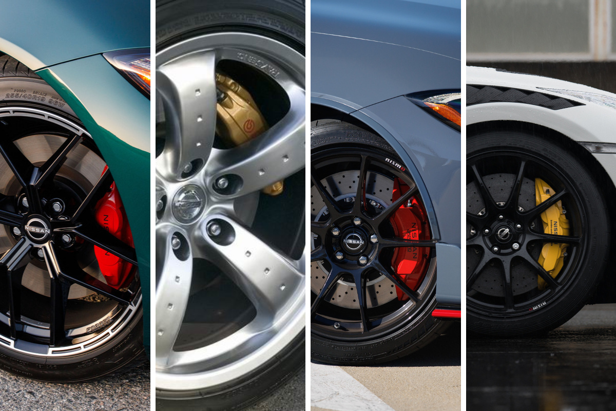 Nissan brake calipers collage