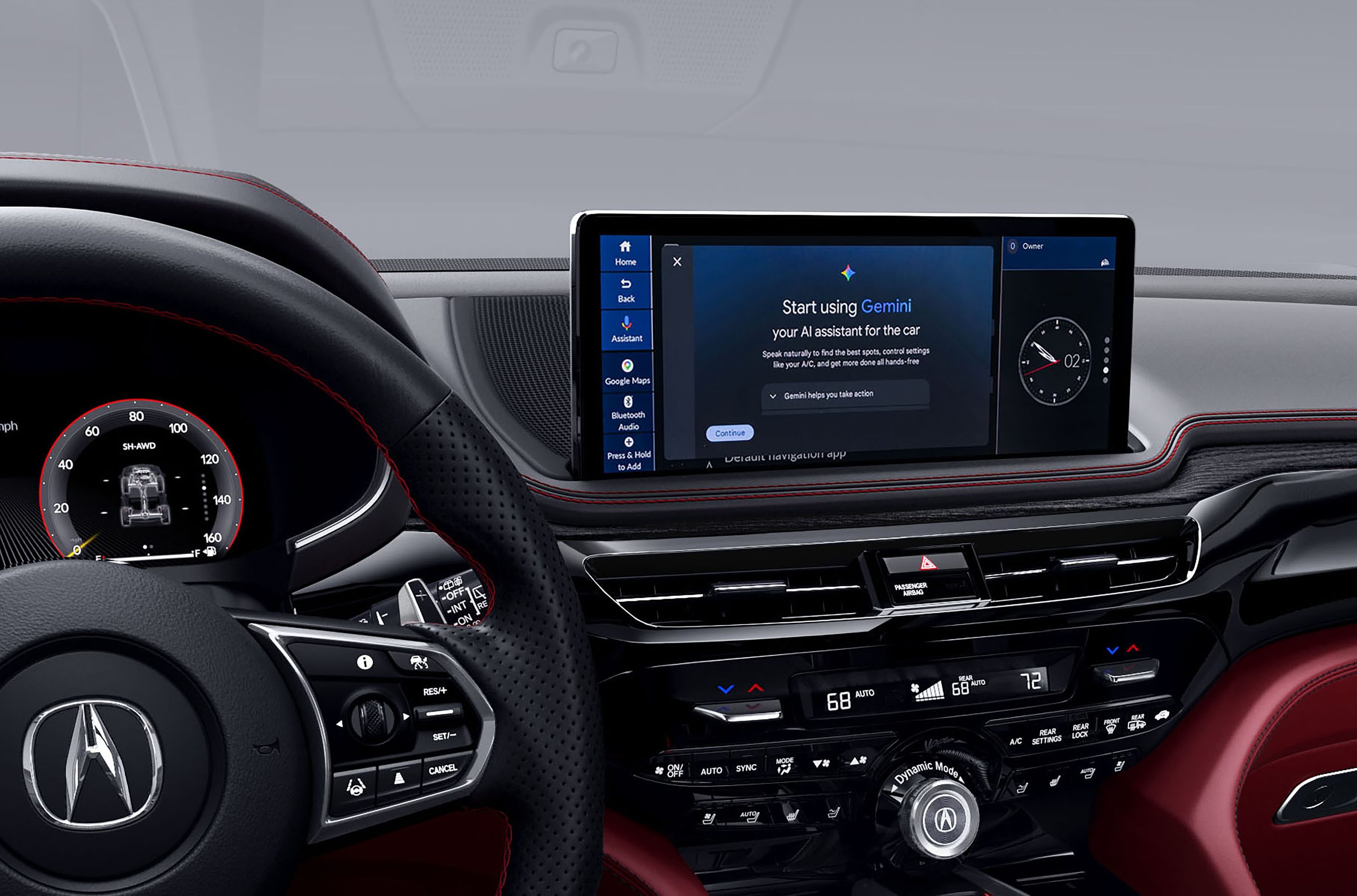 Gemini screen on 2026 Acura MDX