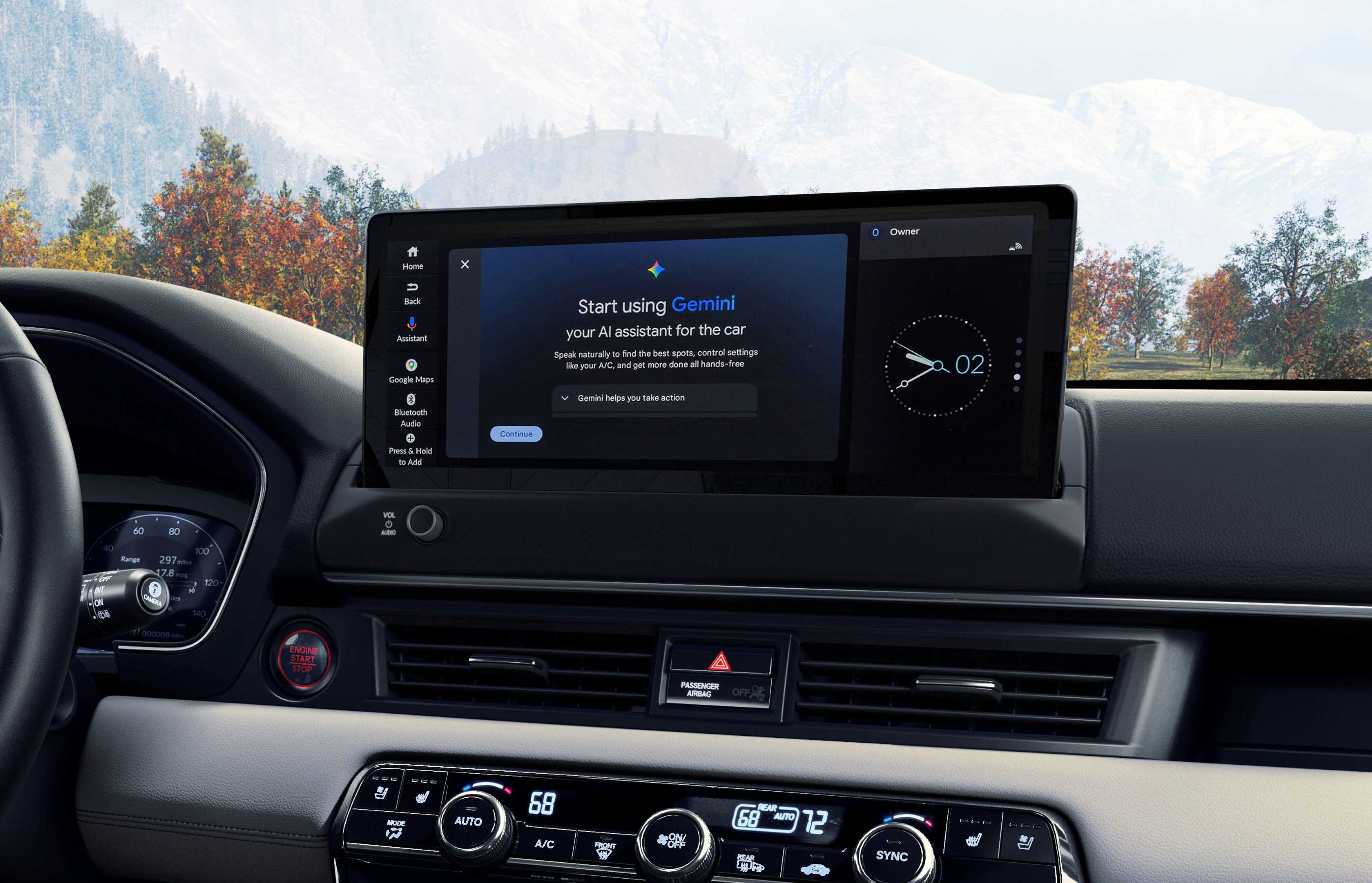 Gemini screen on 2026 Honda Pilot