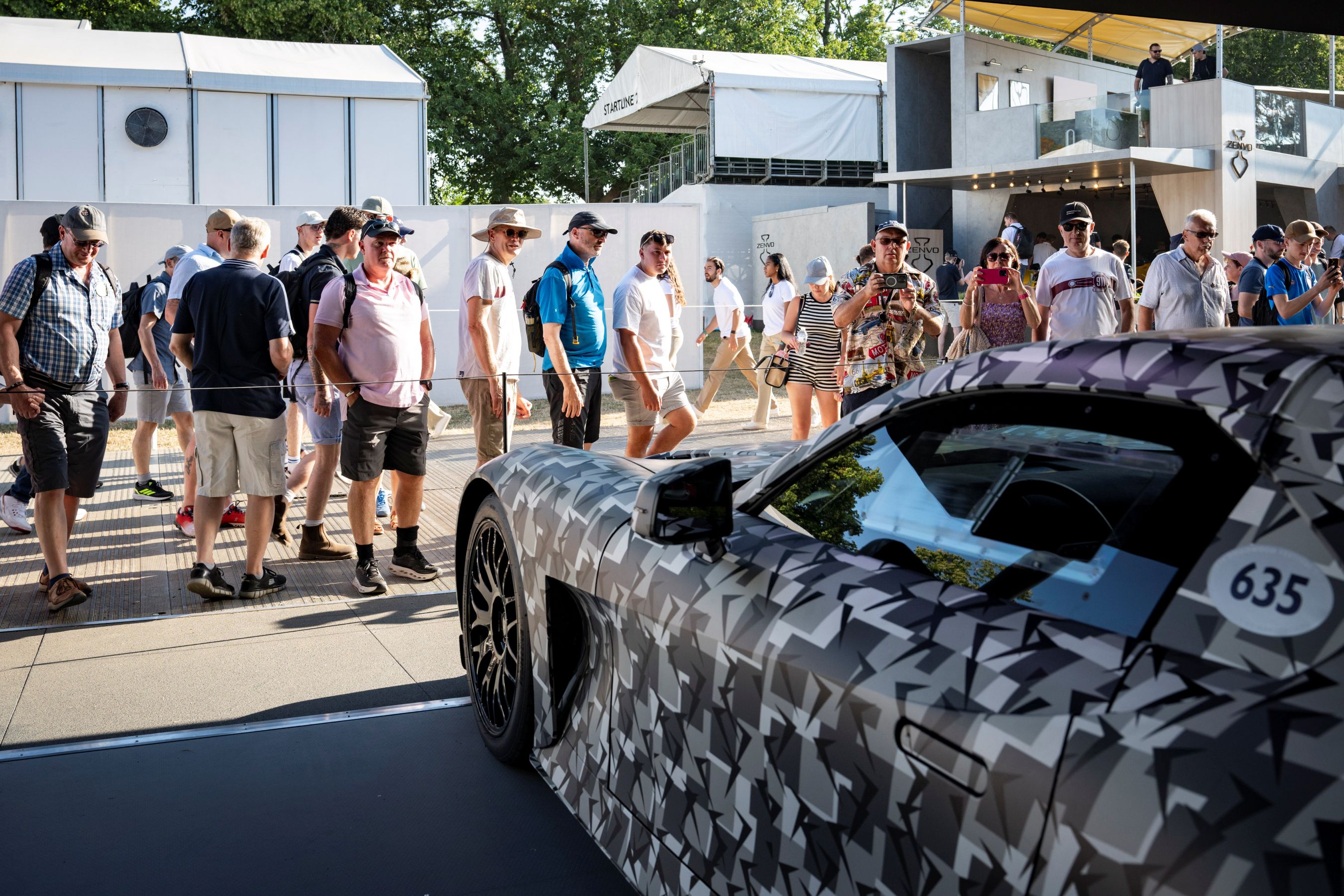 People looking at Lexus LFA Concept