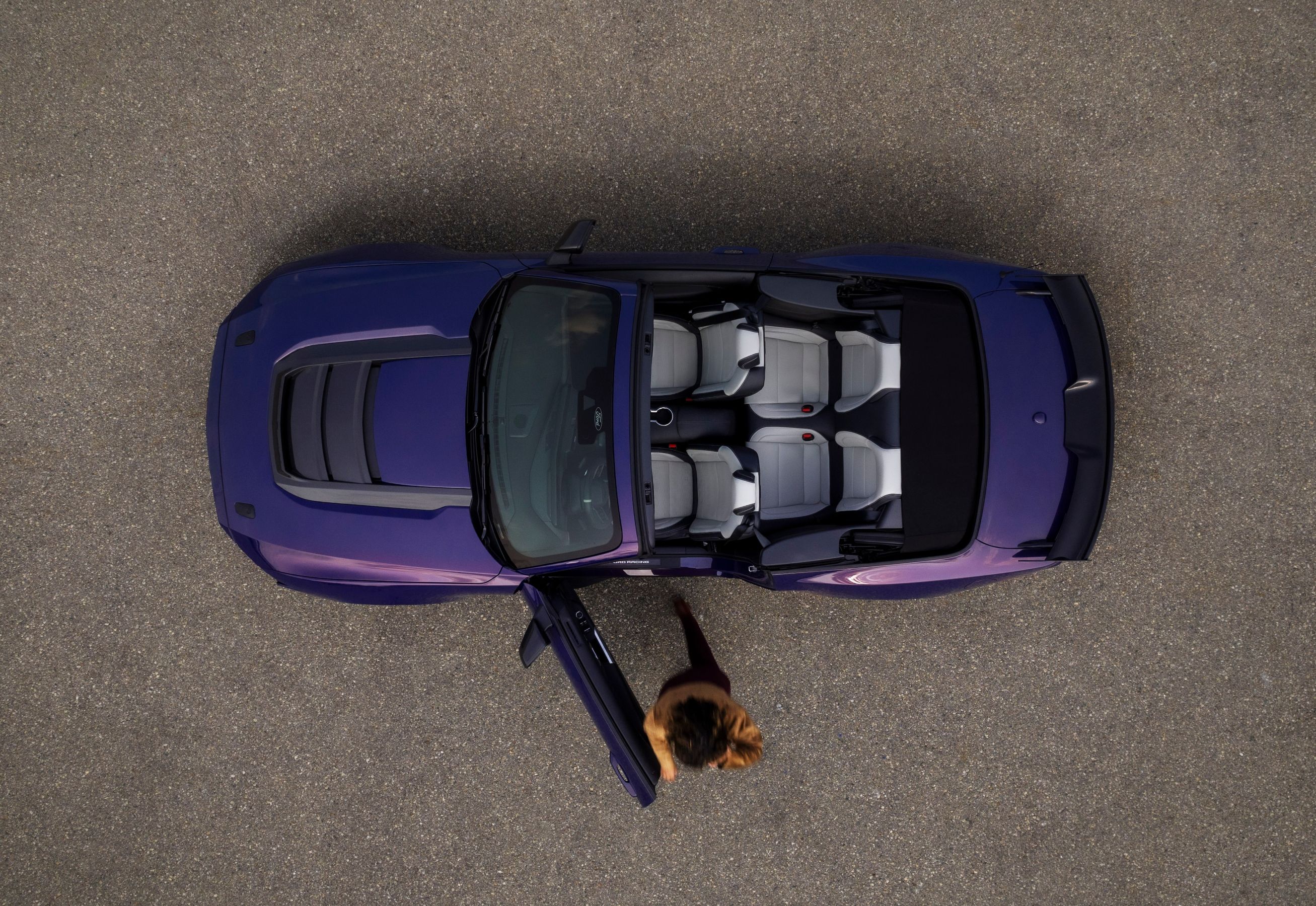 2027 Ford Mustang Dark Horse SC convertible from above