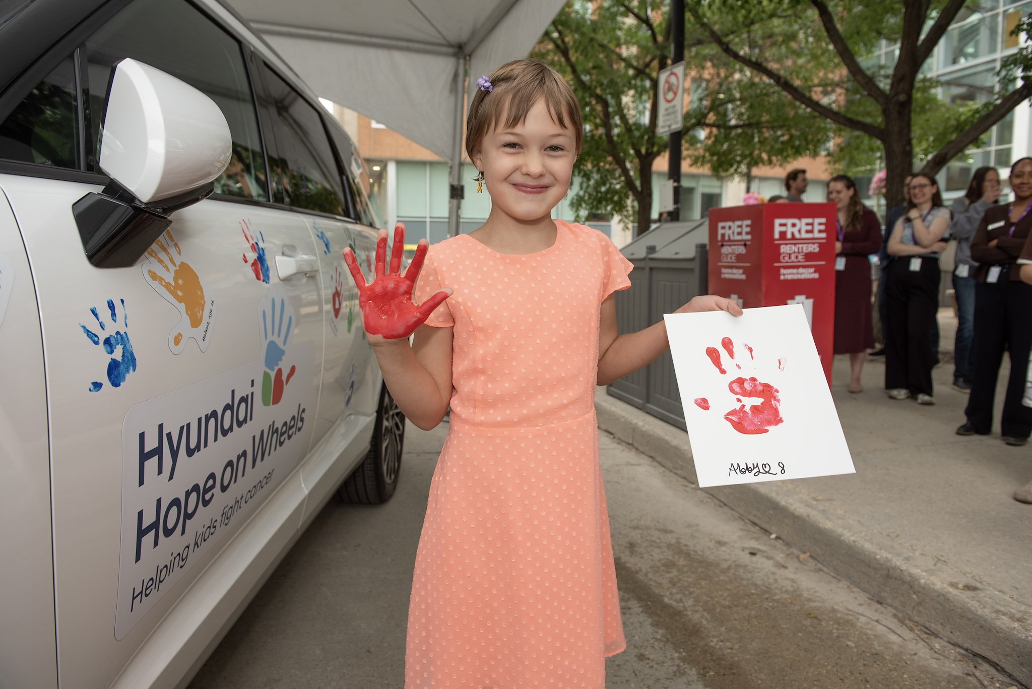 Girl at Hyundai Hope on Wheels event
