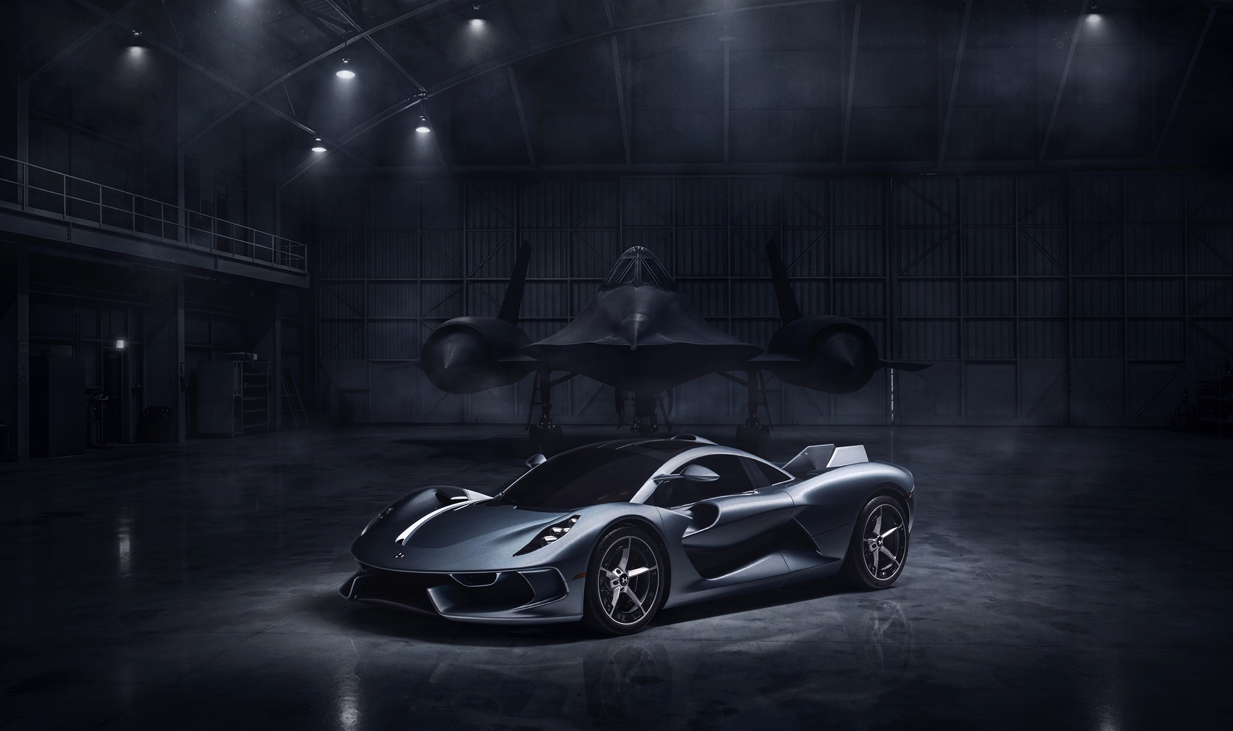 Hennessey Blackbird with Lockheed SR-71 Blackbird