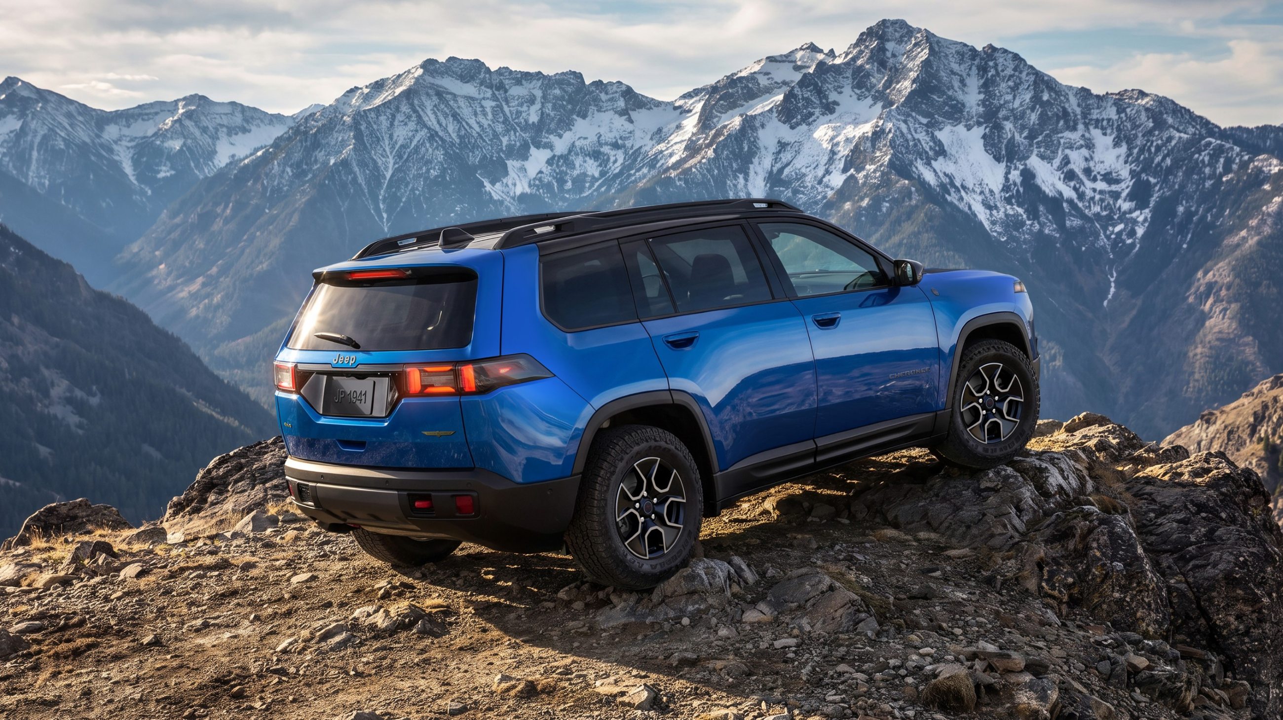 2027 Jeep Cherokee Trailhawk rear and side