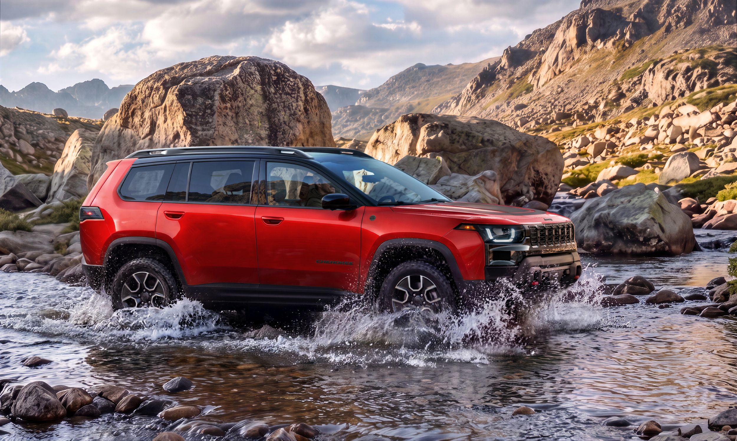 2027 Jeep Cherokee Trailhawk in water