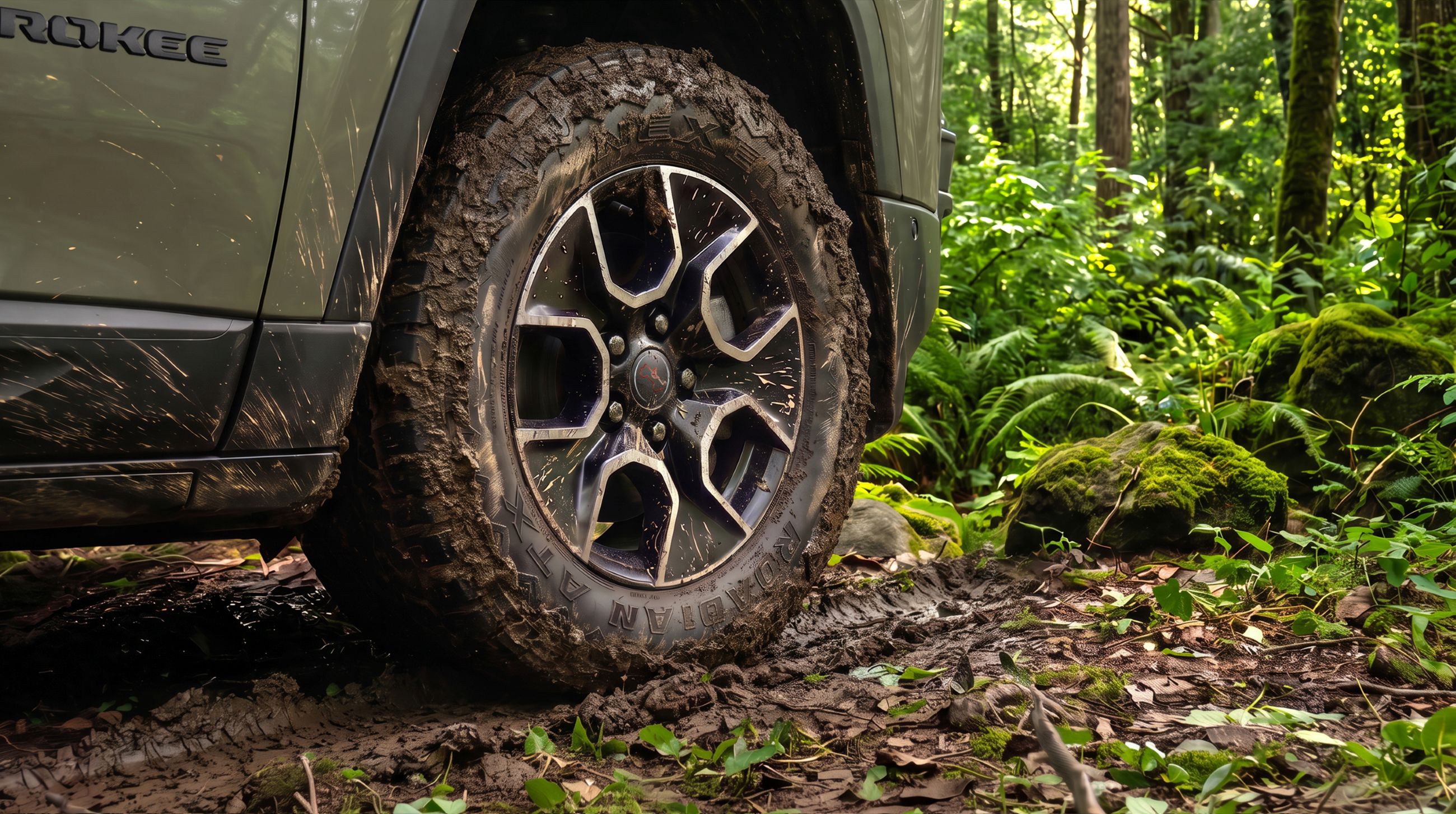 2027 Jeep Cherokee Trailhawk front wheel closeup