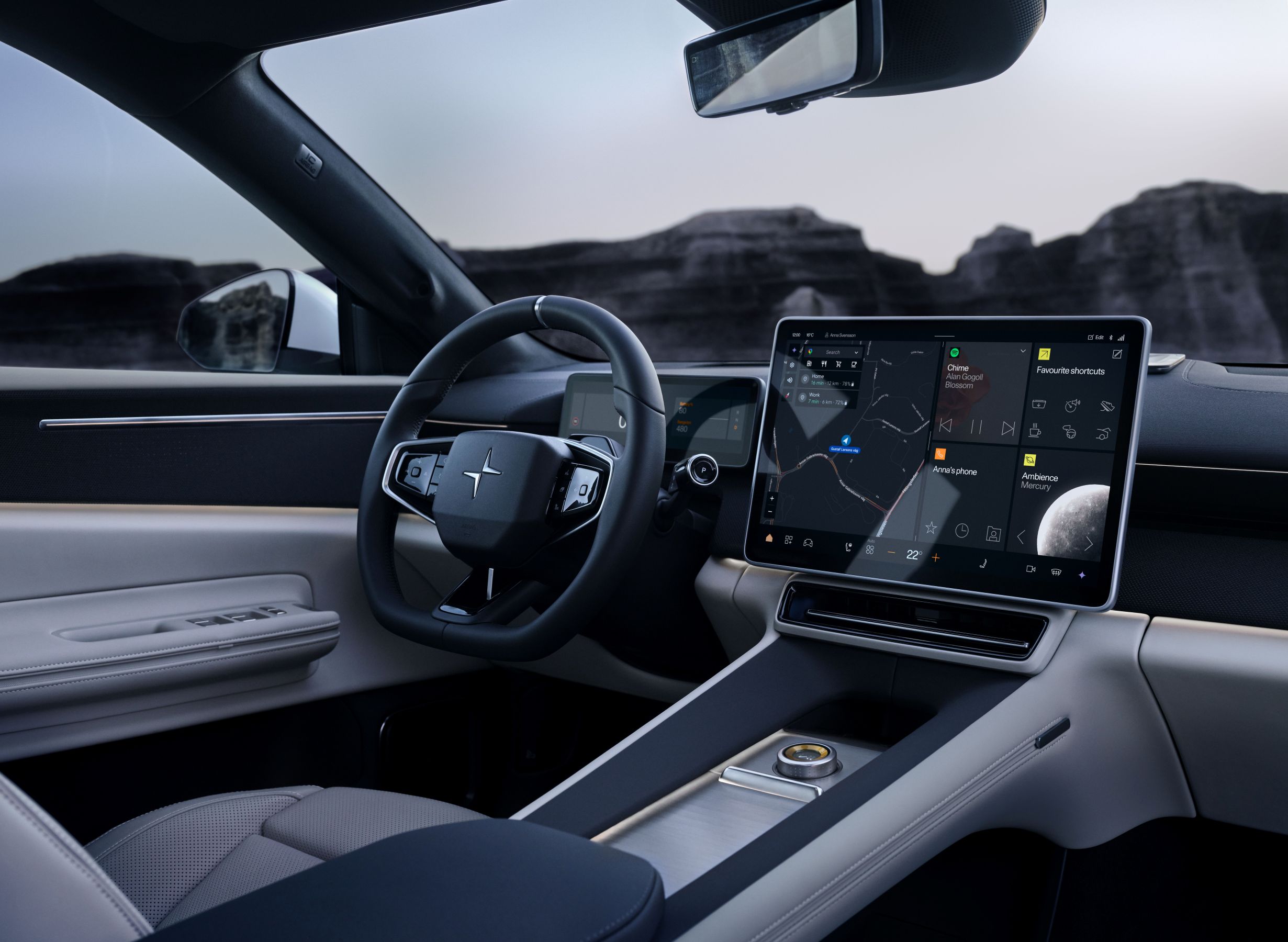 Polestar 4 SUV driver area