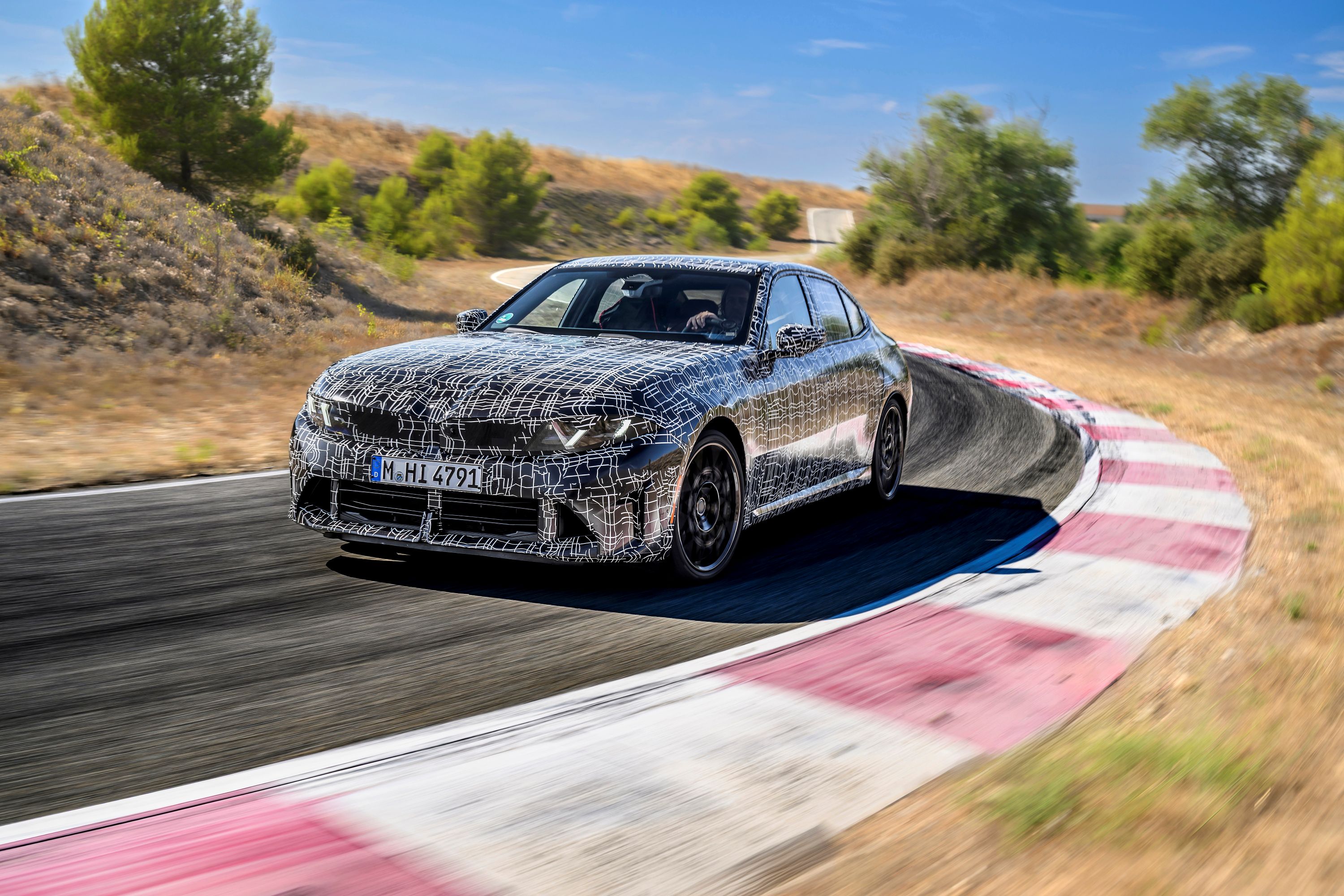 2028 BMW 3 Series prototype driving