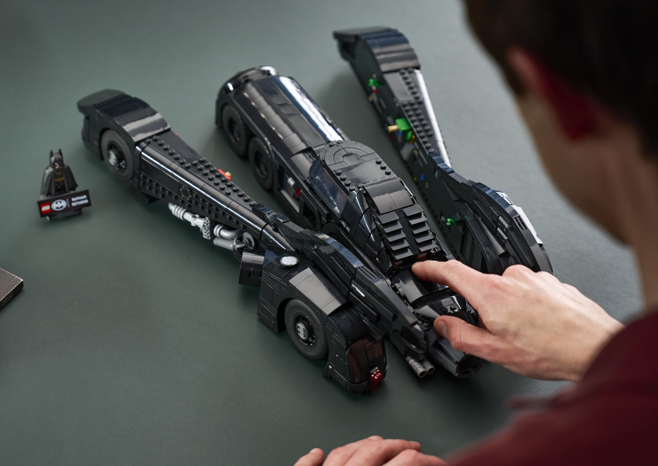 Batman Returns Lego Batman separating into Batmissile
