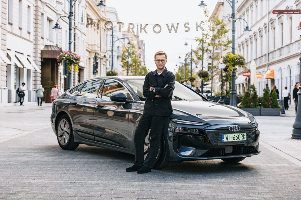 Miko Marczyk with the Audi A6 Sportback e-tron performance