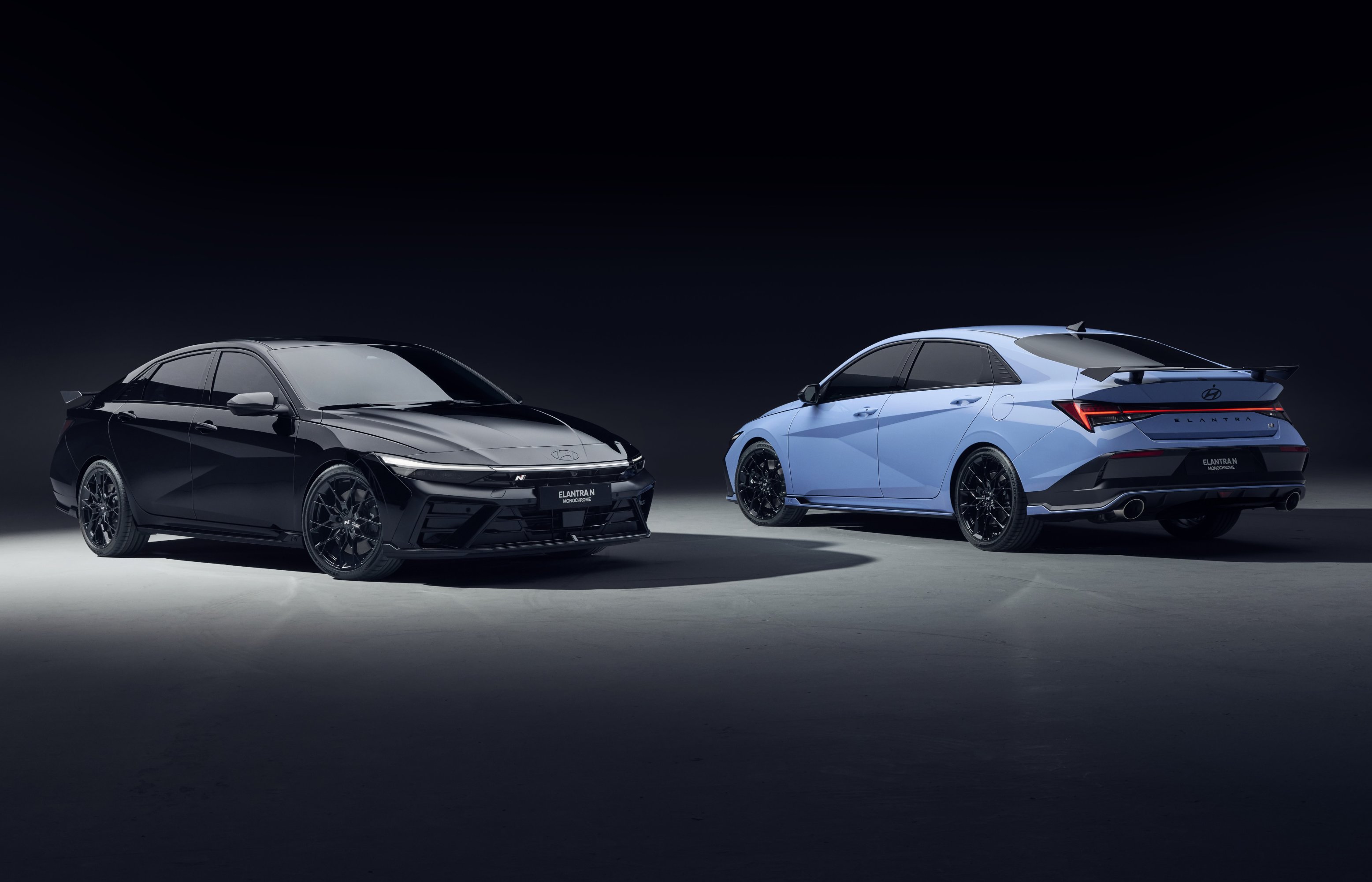 Hyundai Elantra N Monochrome black and blue cars