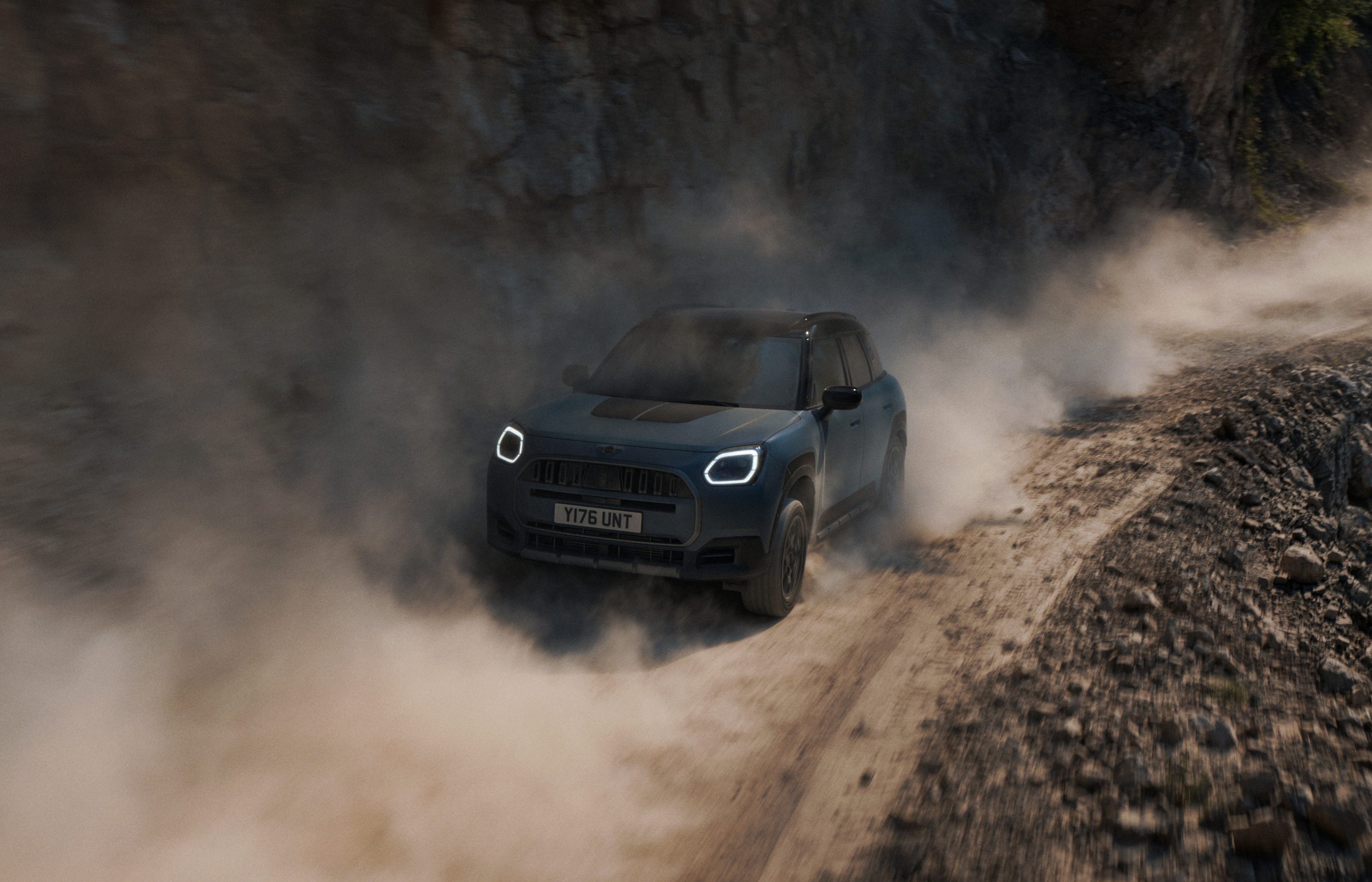 Mini Countryman Untamed Edition driving on dirt road