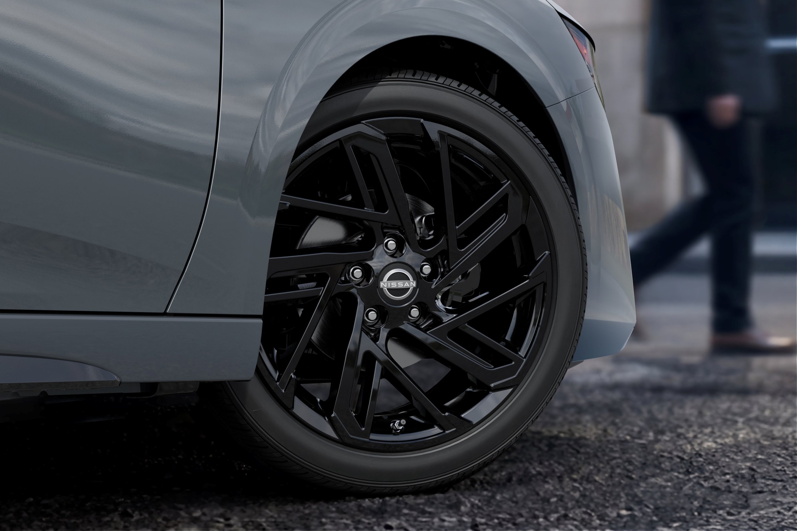 2027 Nissan Sentra Midnight Edition black alloy wheel