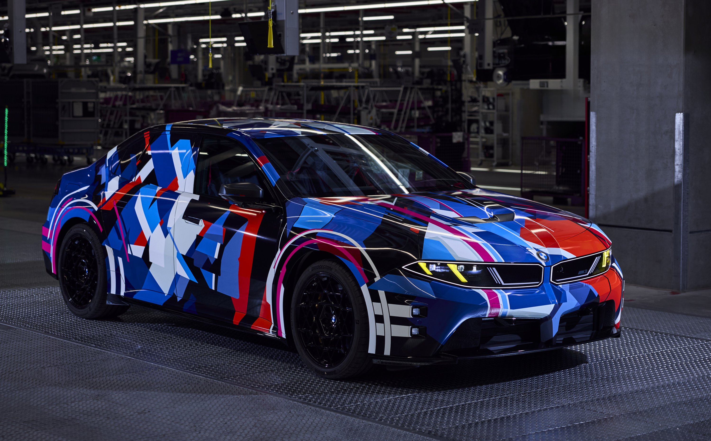 Electric BMW M3 prototype front and side