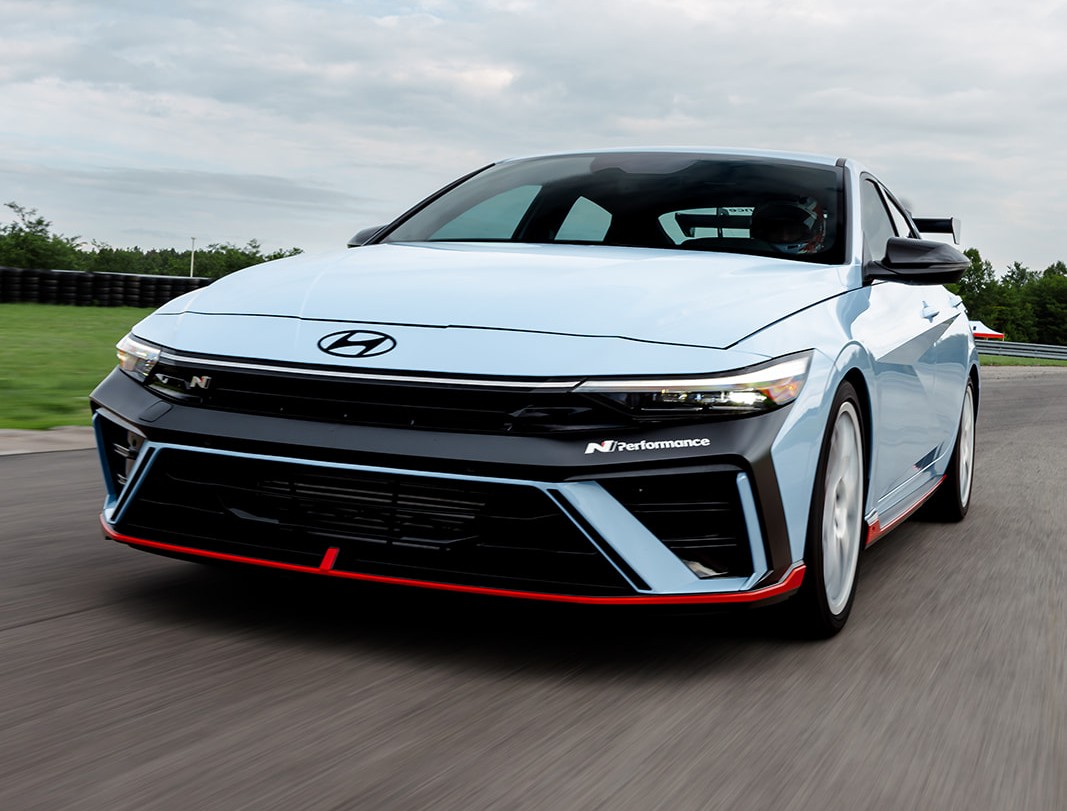 Front of driving Hyundai Elantra N