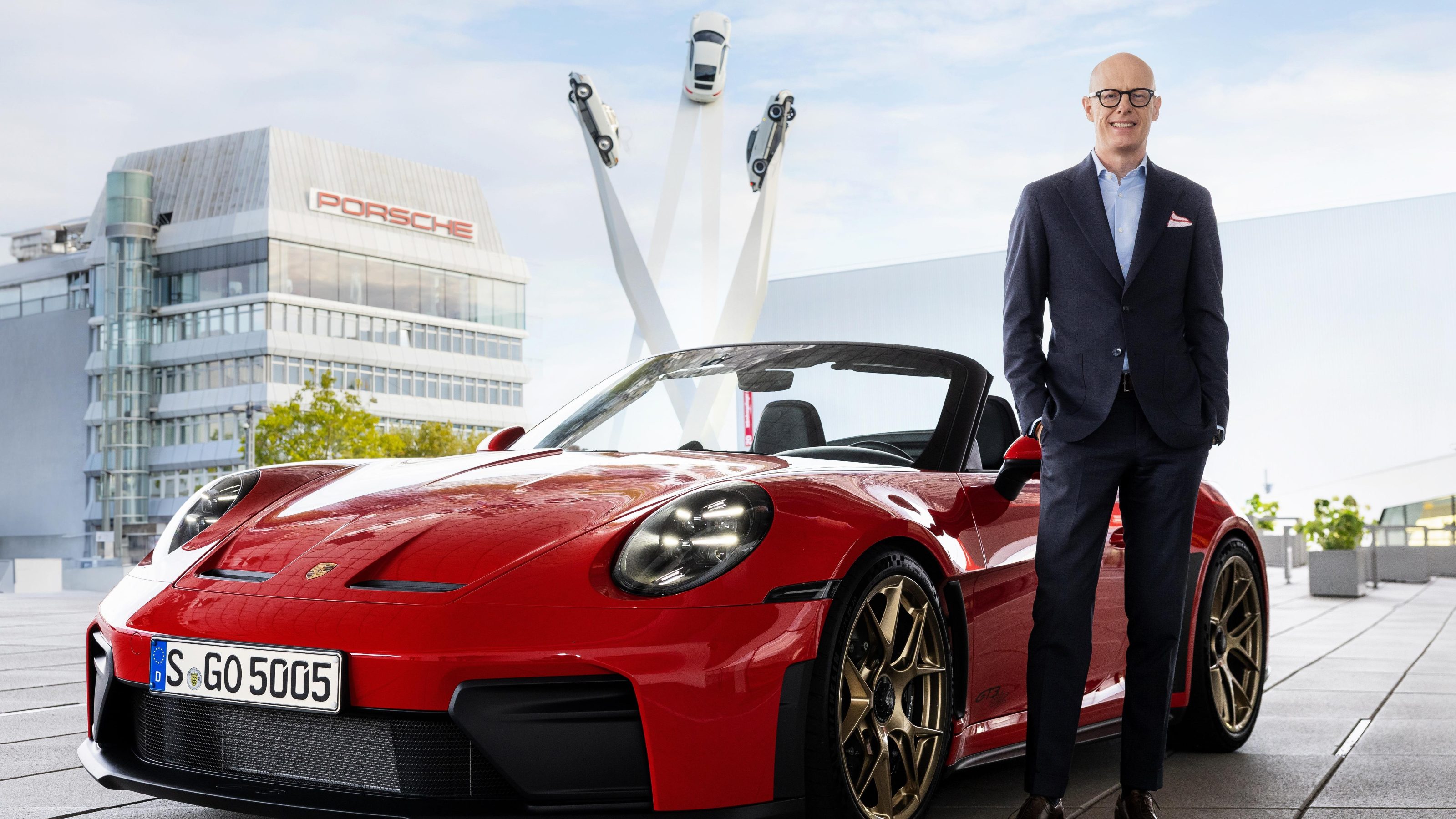 Porsche AG chair Michael Leiters with Porsche 911 GT3 S/C